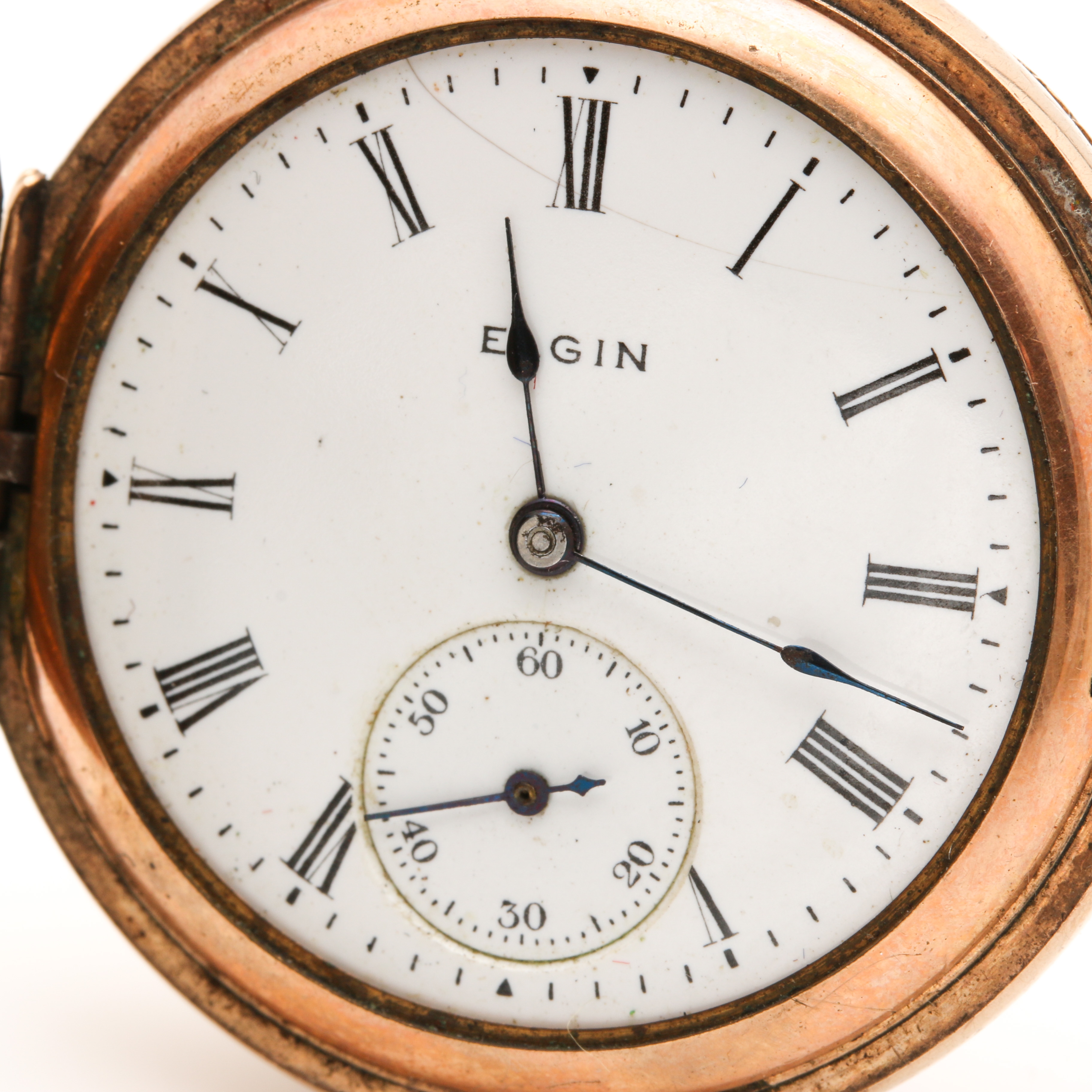 Antique Elgin Gold Filled Pocket Watch With Display Case