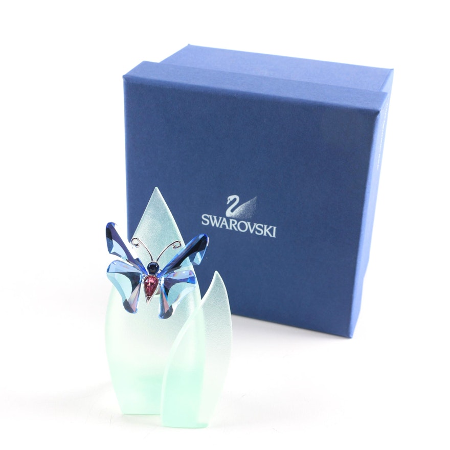 Swarovski Crystal " Ansina LT Sapphire Butterfly" Figurine