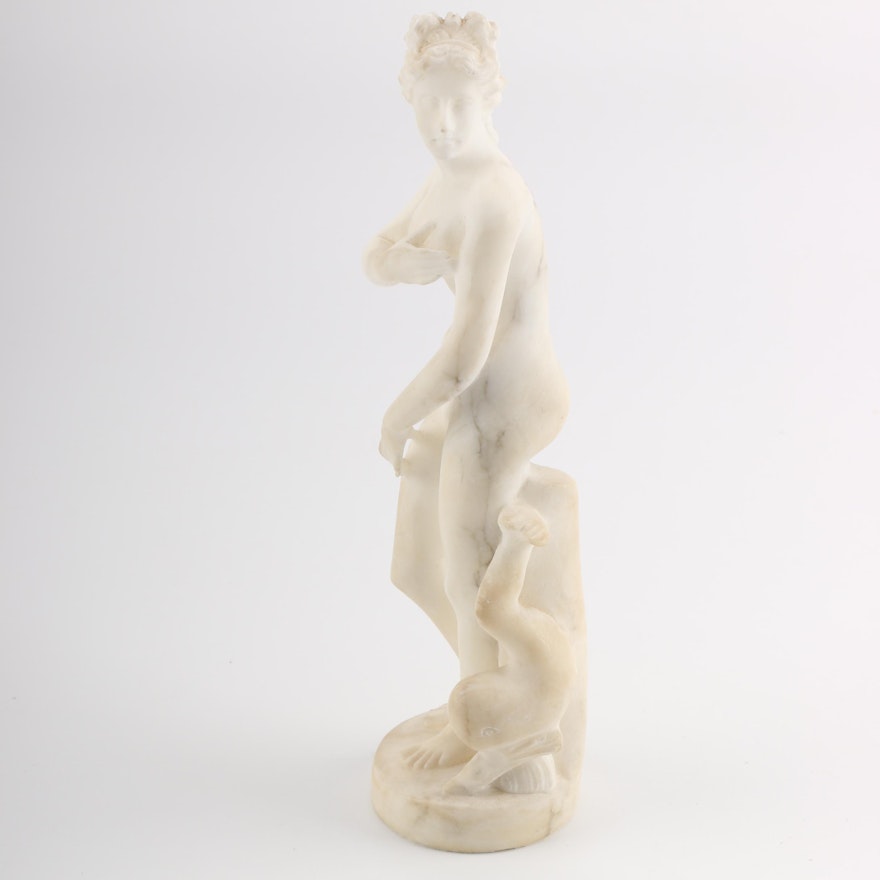 Alabaster Classical Nude Female Figurine