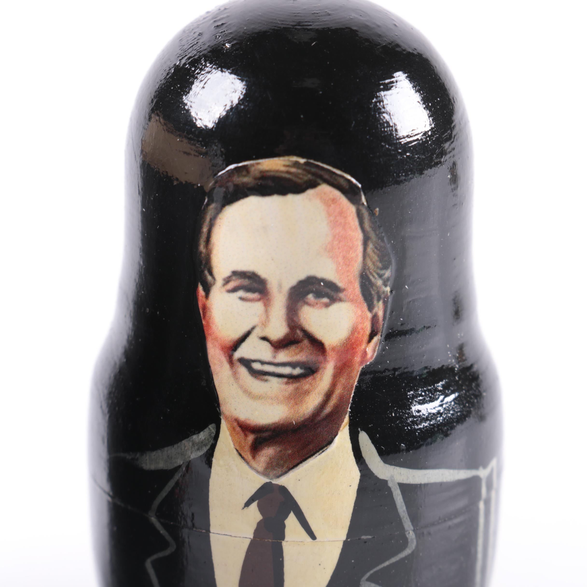 Russian Matryoshka Nesting Dolls Featuring Presidents of The United States
