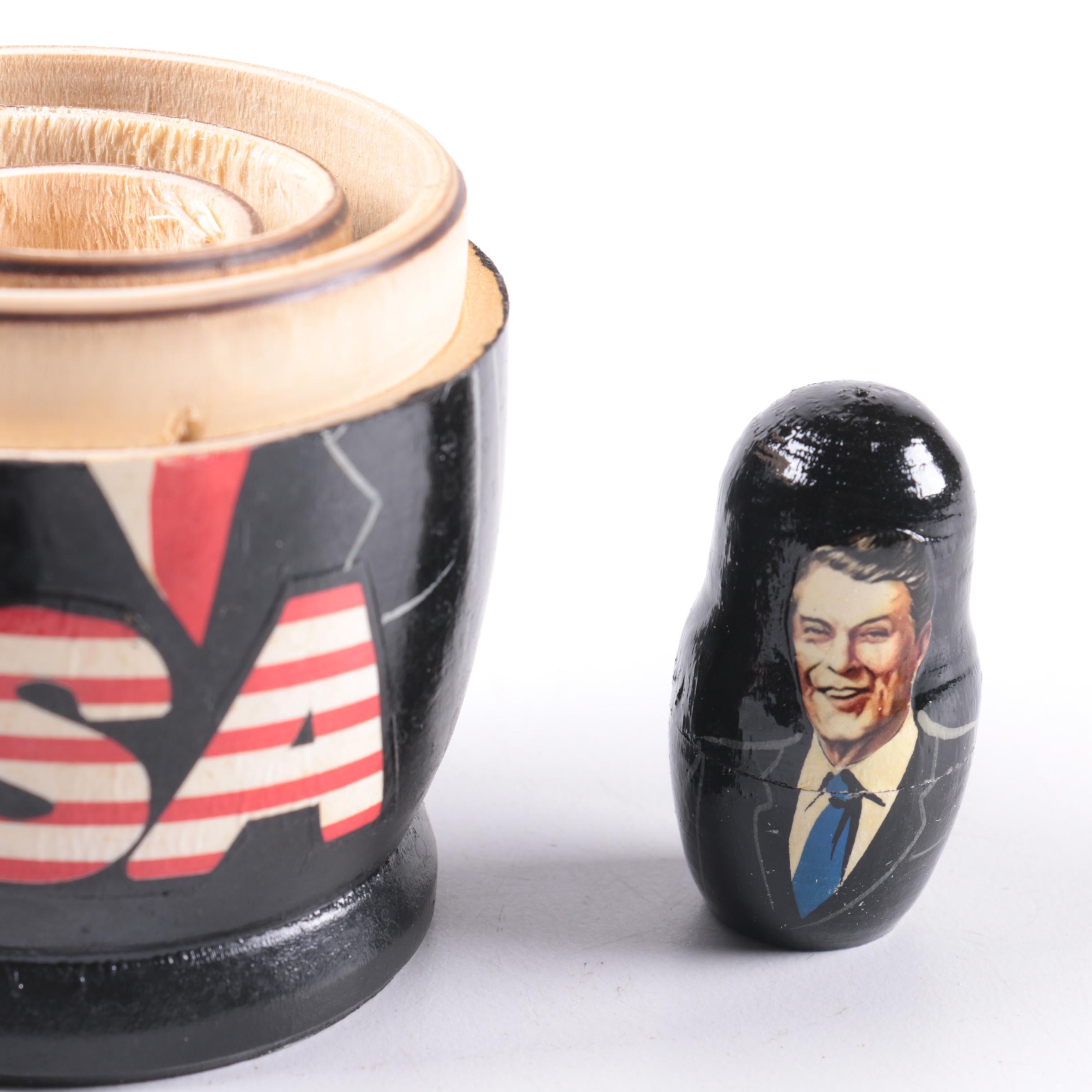 Russian Matryoshka Nesting Dolls Featuring Presidents of The United States