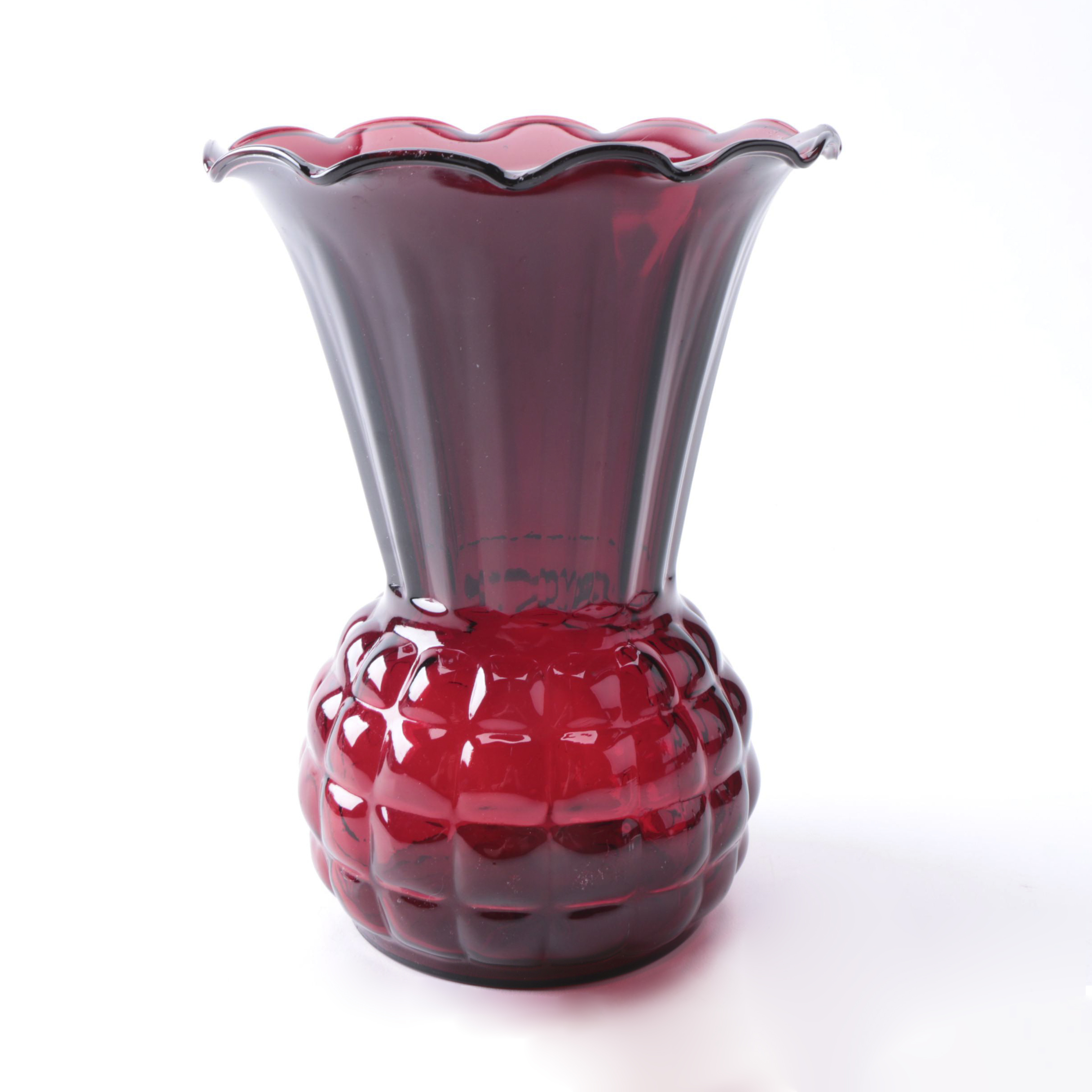 Vintage Anchor Hocking "Royal Ruby" Glass Vase