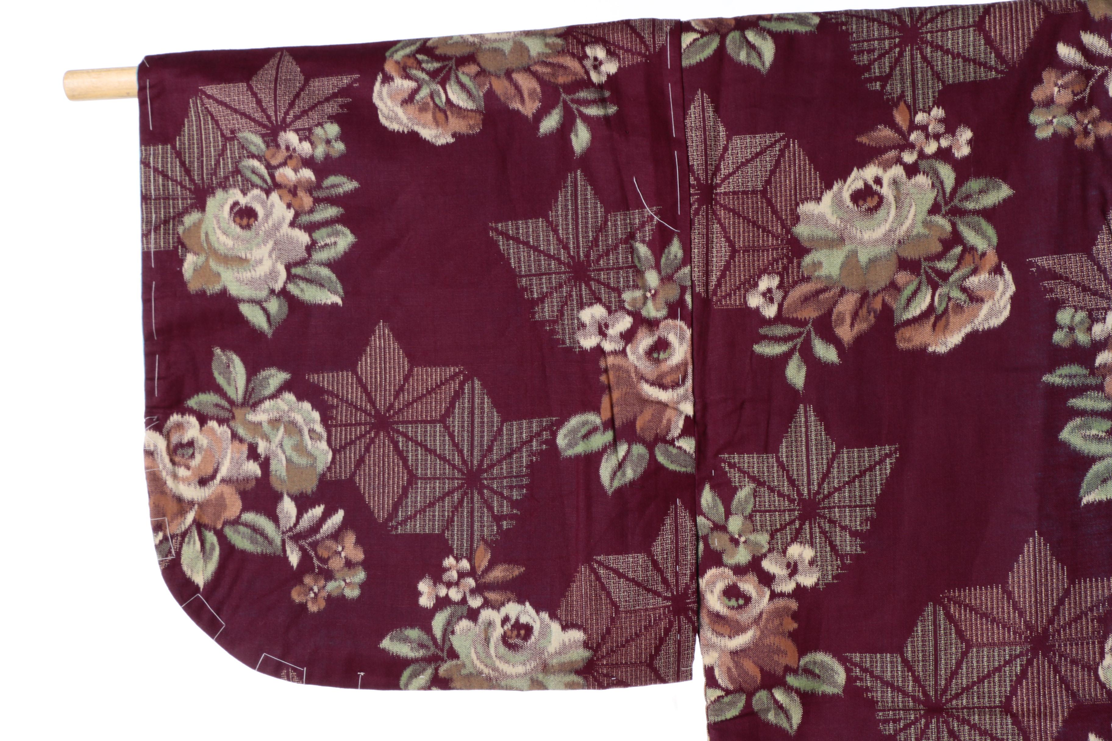 Circa 1910s Antique Japanese Cotton Kosode Kimono