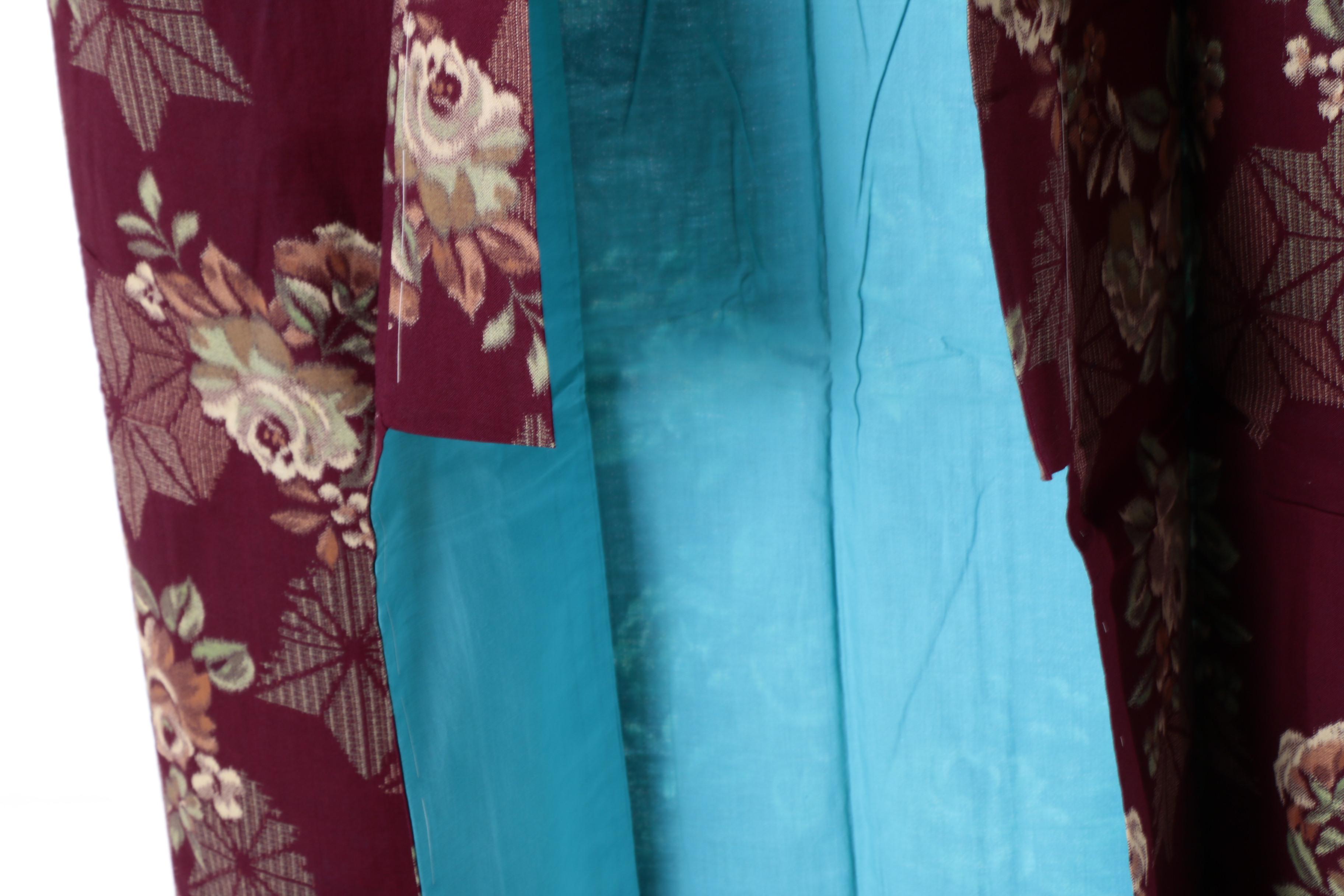 Circa 1910s Antique Japanese Cotton Kosode Kimono