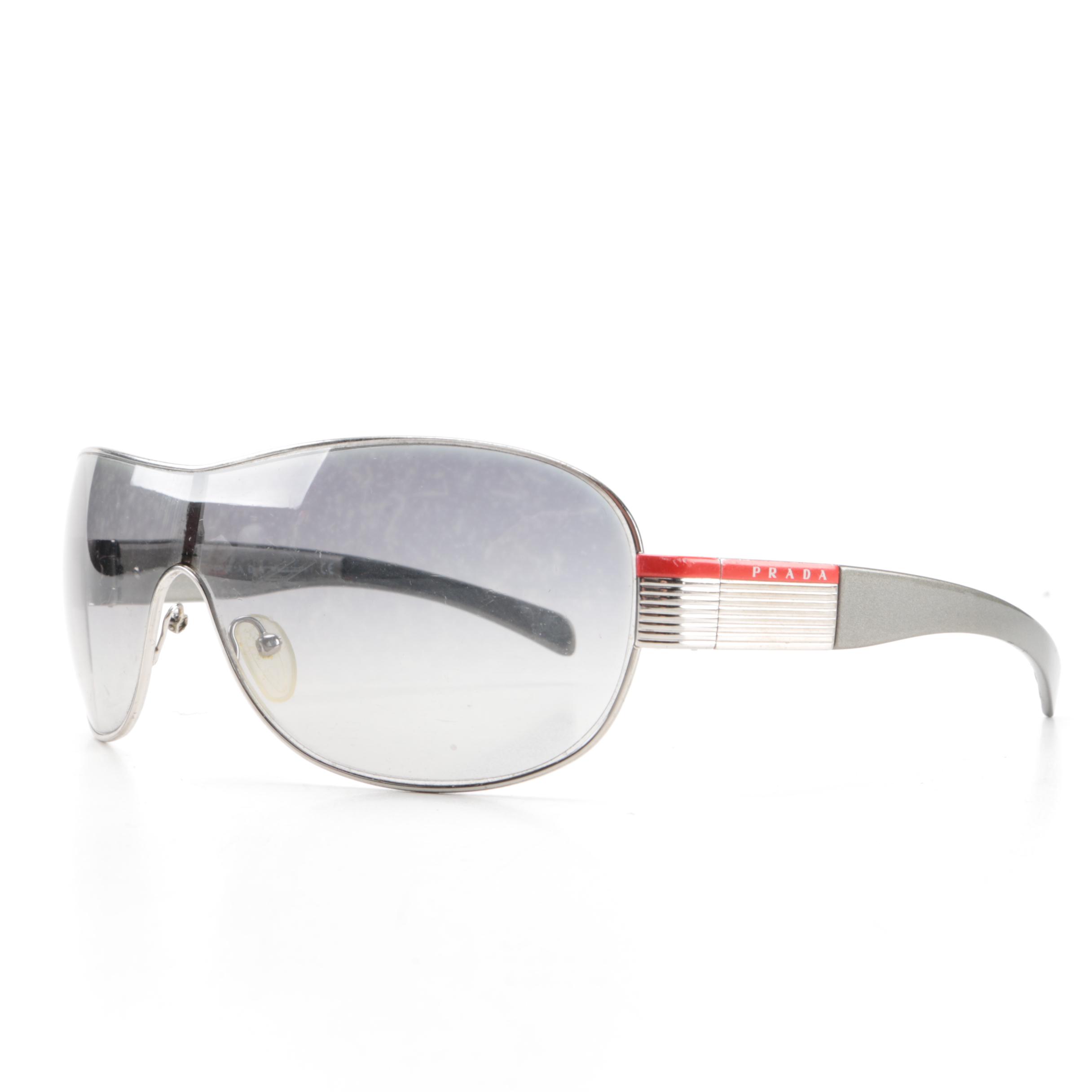 Men's Prada Sport SPS 54H Gunmetal Shield Style Sunglasses