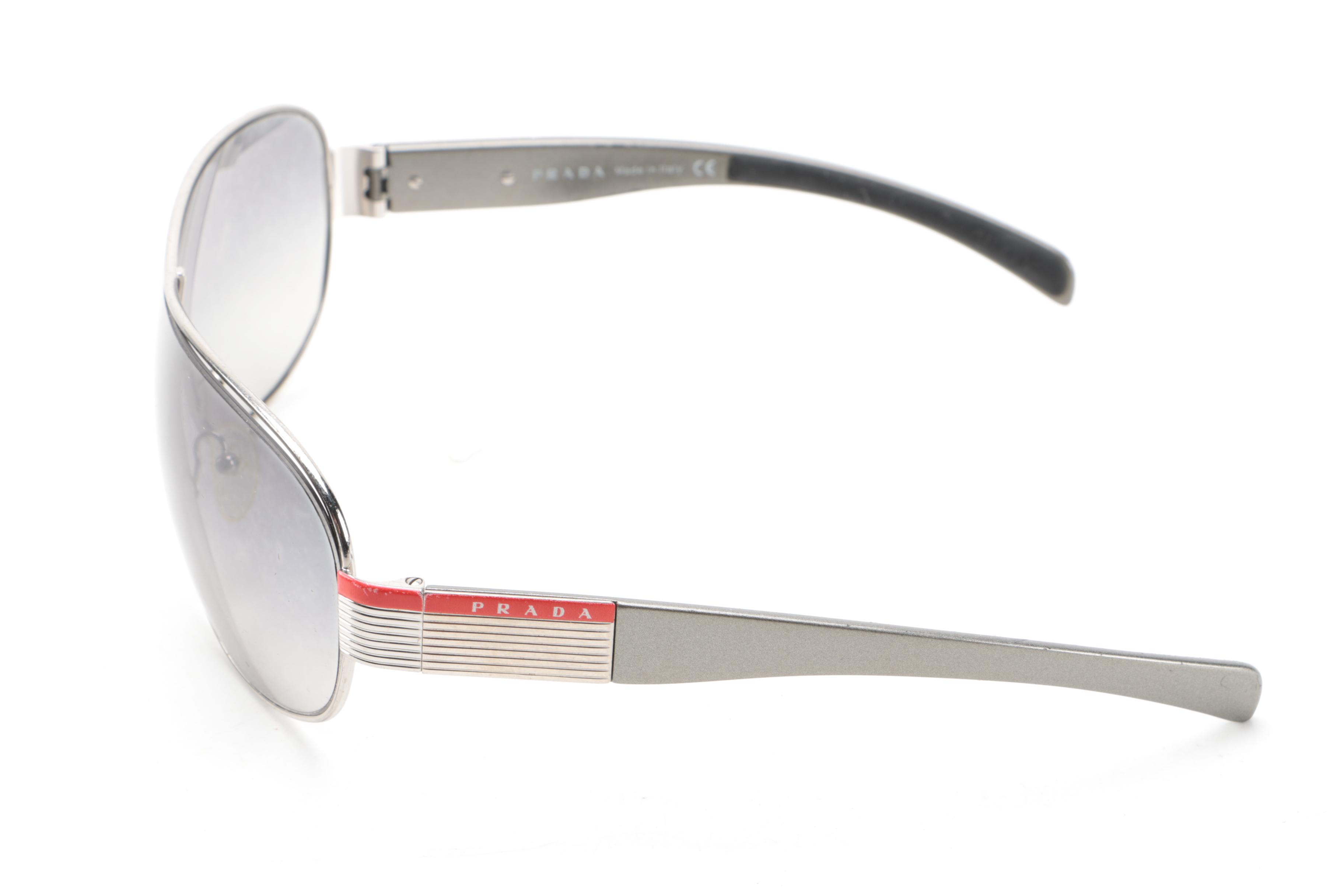 Men's Prada Sport SPS 54H Gunmetal Shield Style Sunglasses