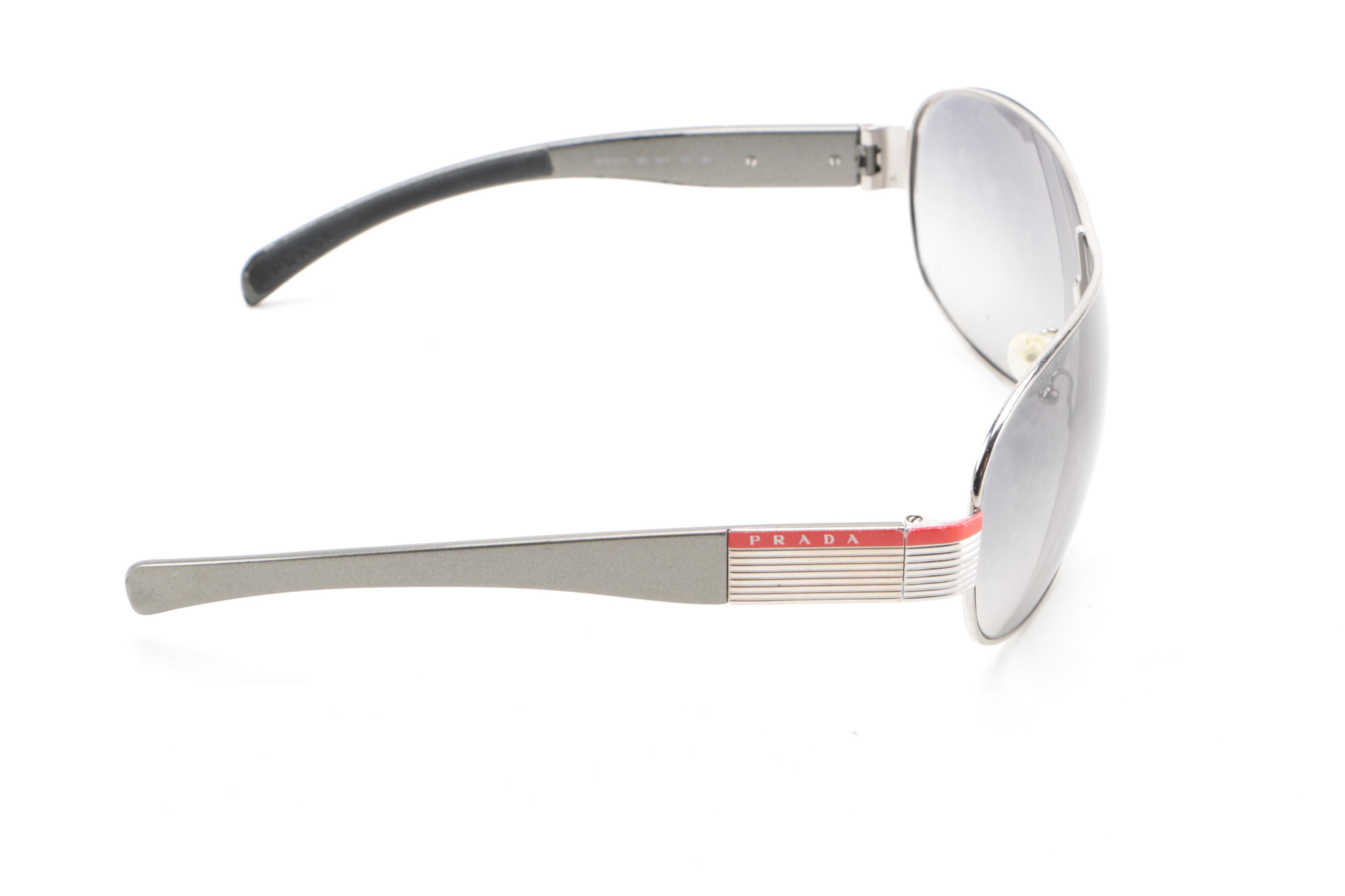 Men's Prada Sport SPS 54H Gunmetal Shield Style Sunglasses