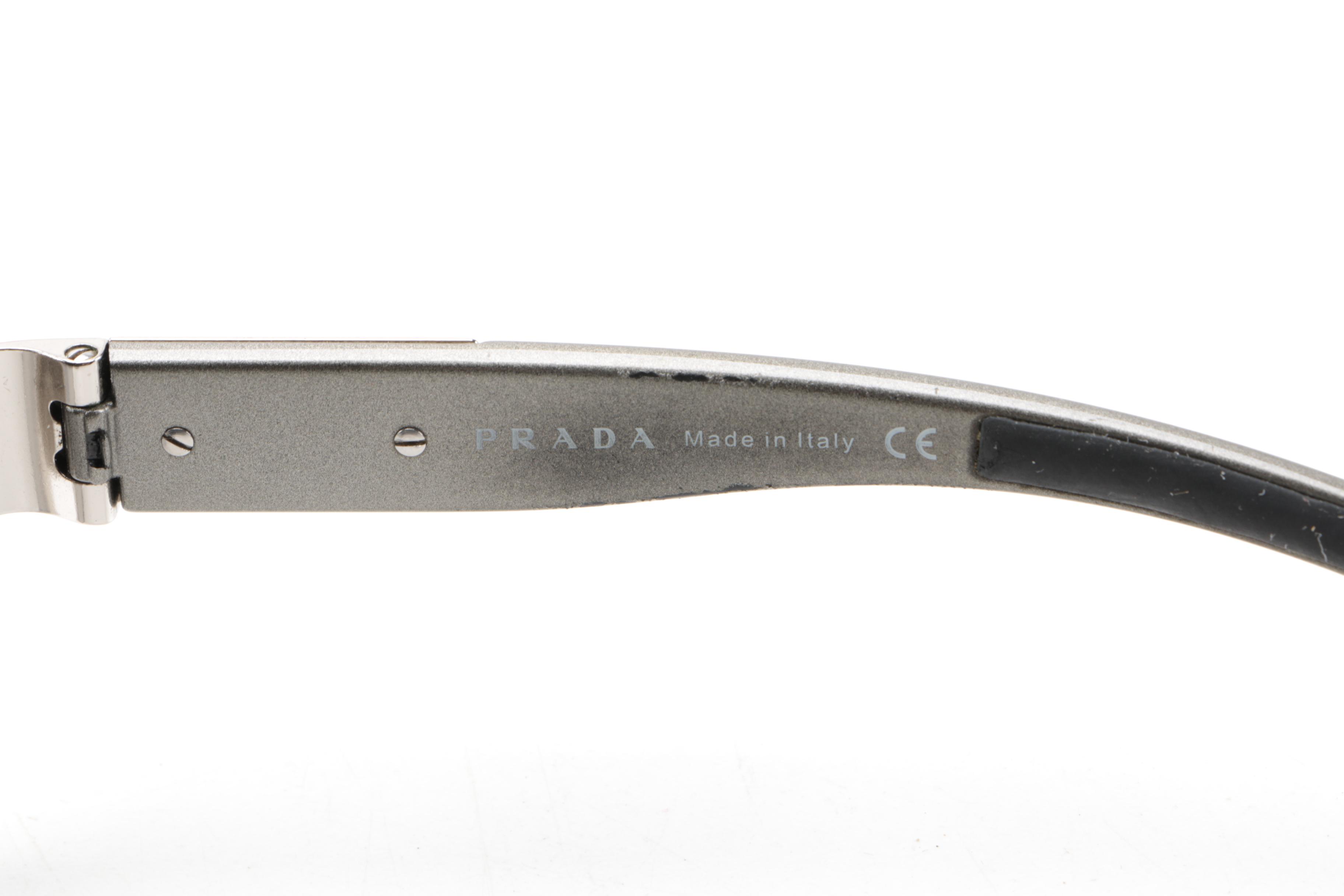 Men's Prada Sport SPS 54H Gunmetal Shield Style Sunglasses