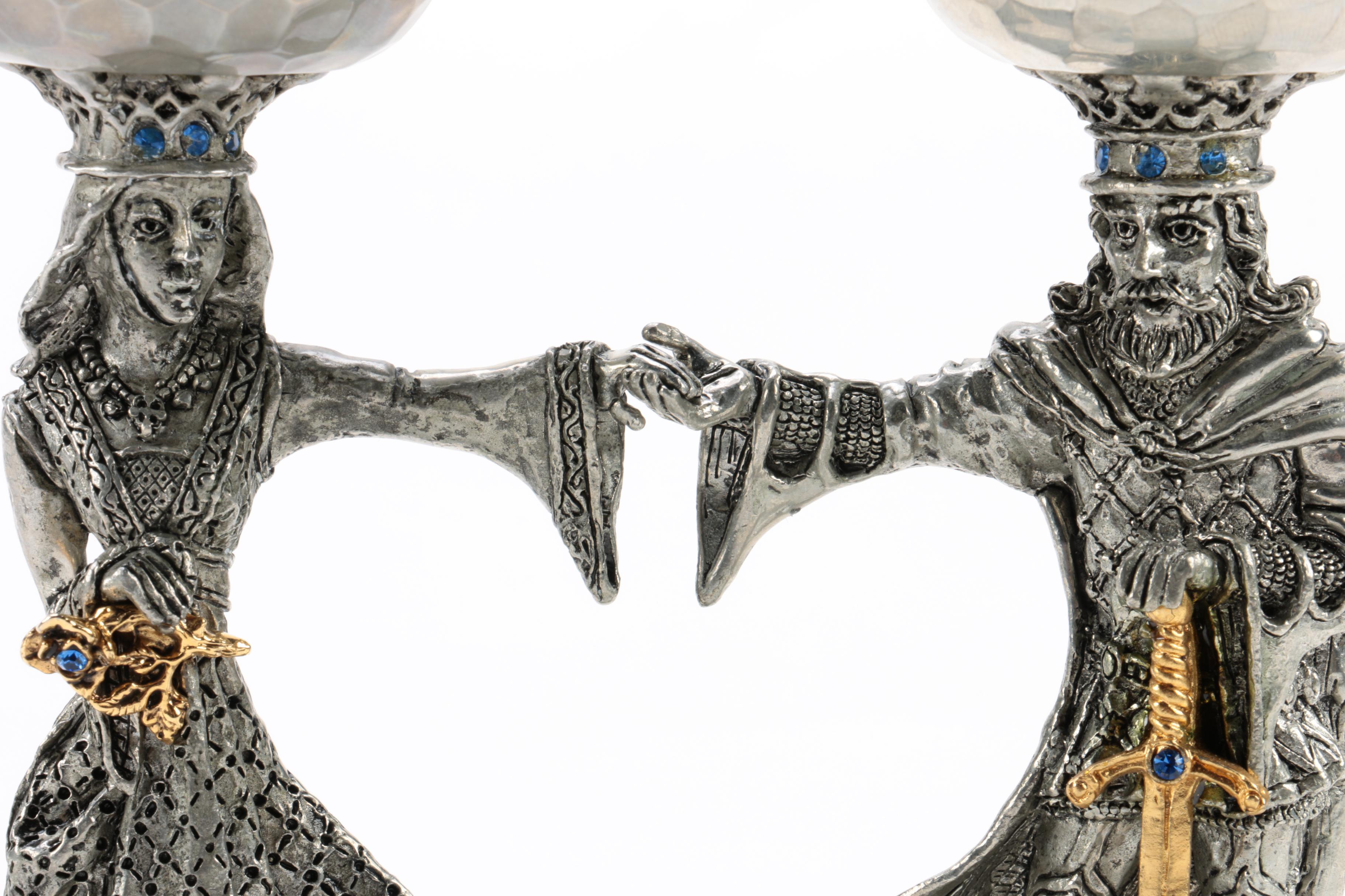 Fellowship Foundry Arthur and Guinevere Pewter Goblets