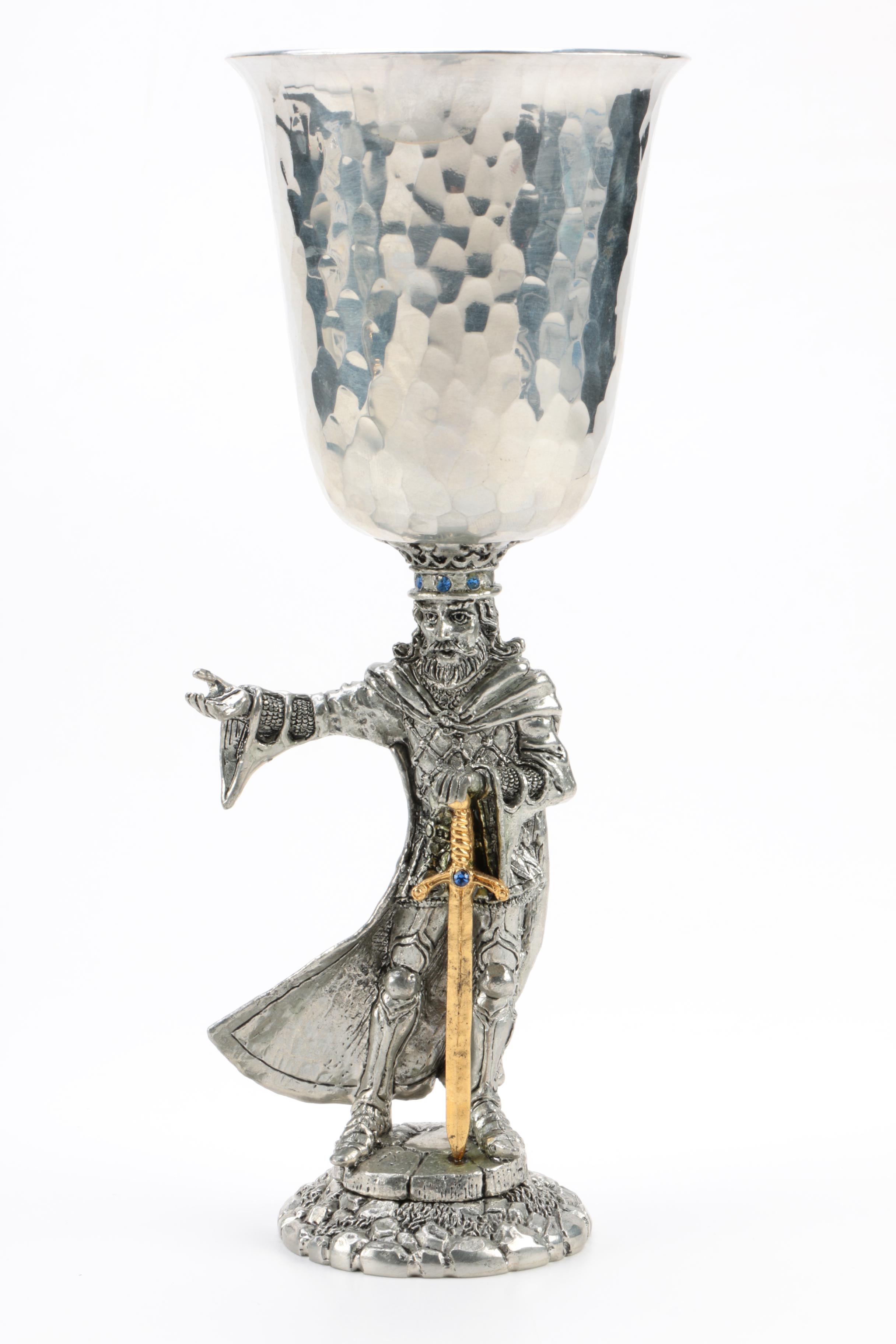 Fellowship Foundry Arthur and Guinevere Pewter Goblets