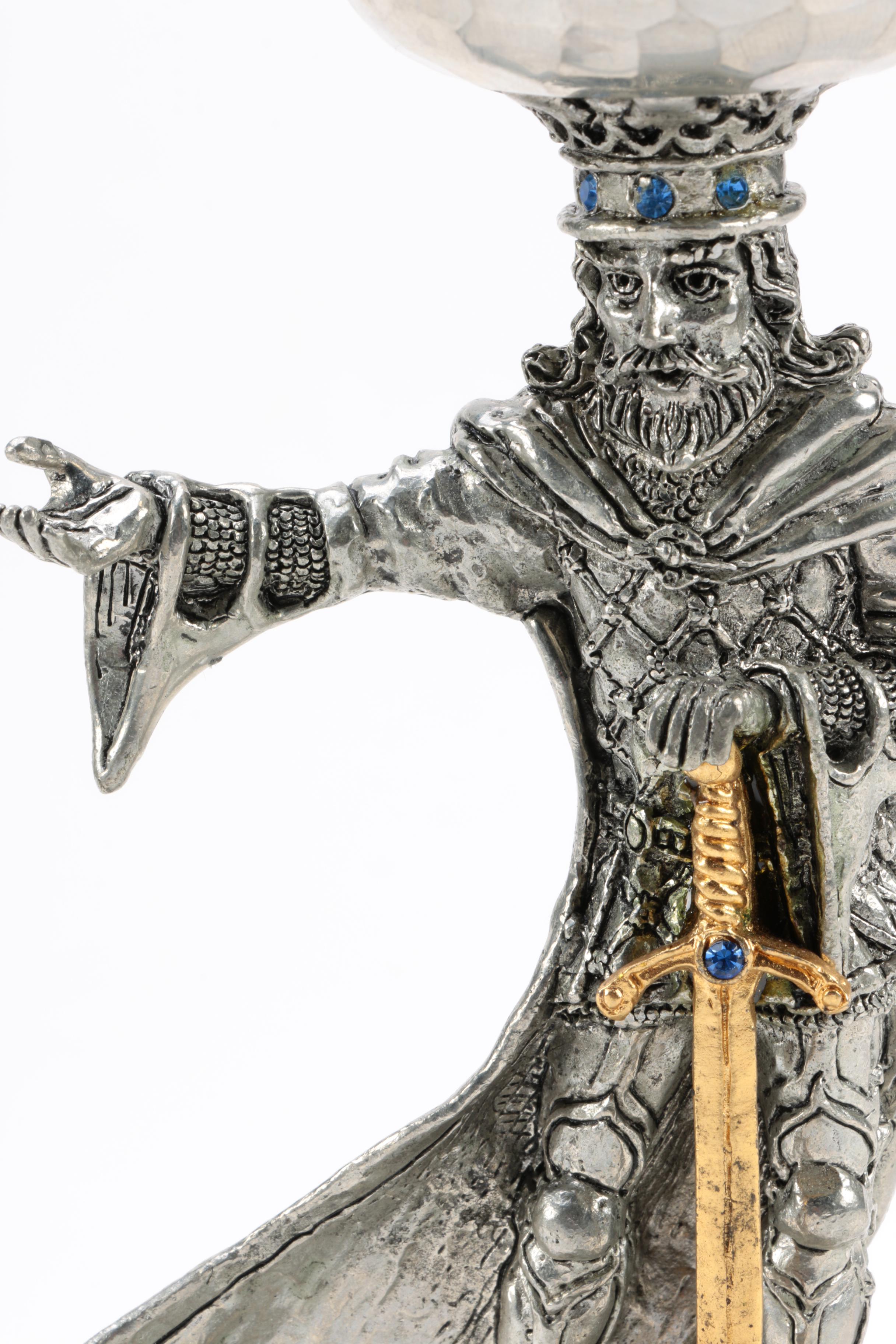 Fellowship Foundry Arthur and Guinevere Pewter Goblets