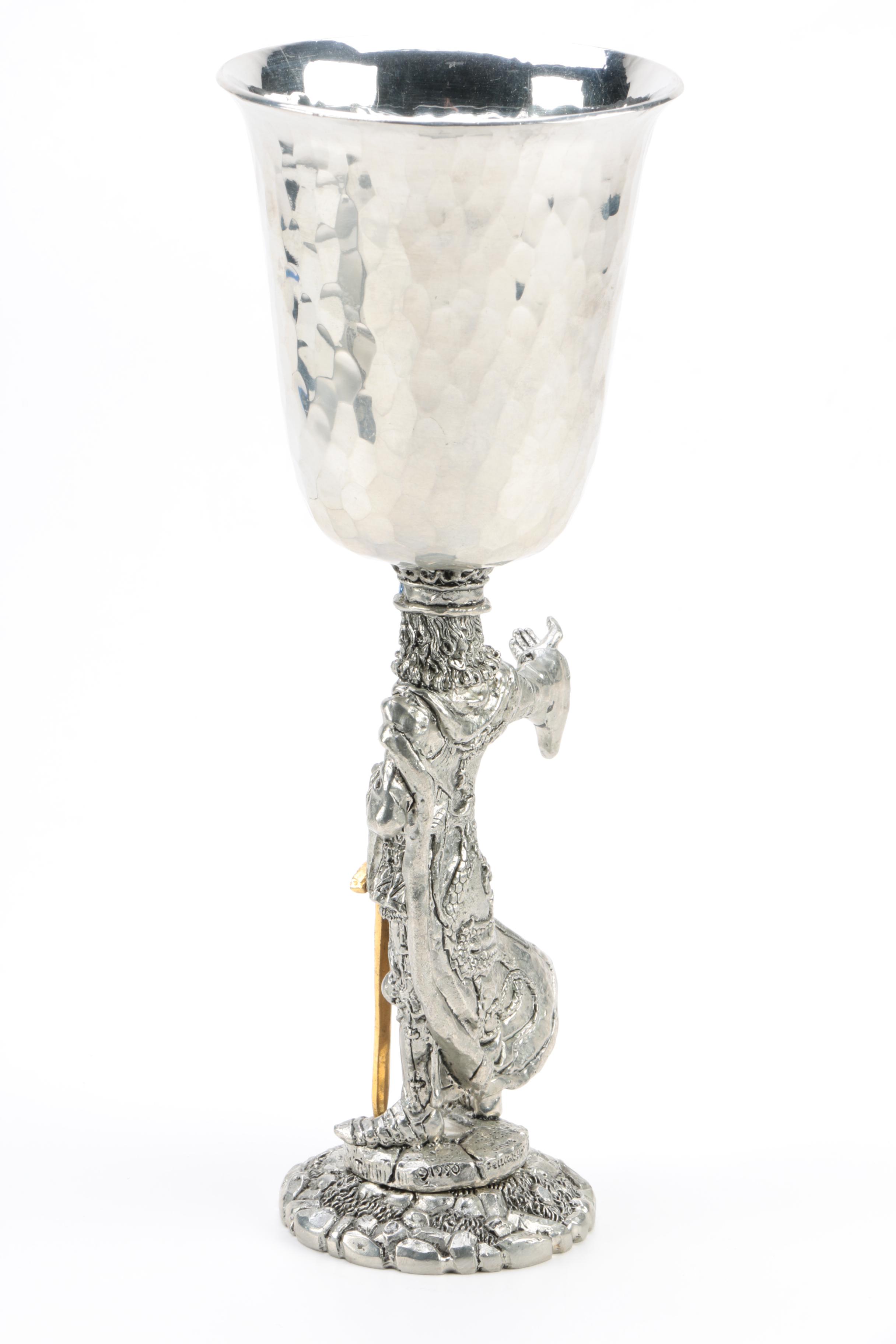 Fellowship Foundry Arthur and Guinevere Pewter Goblets