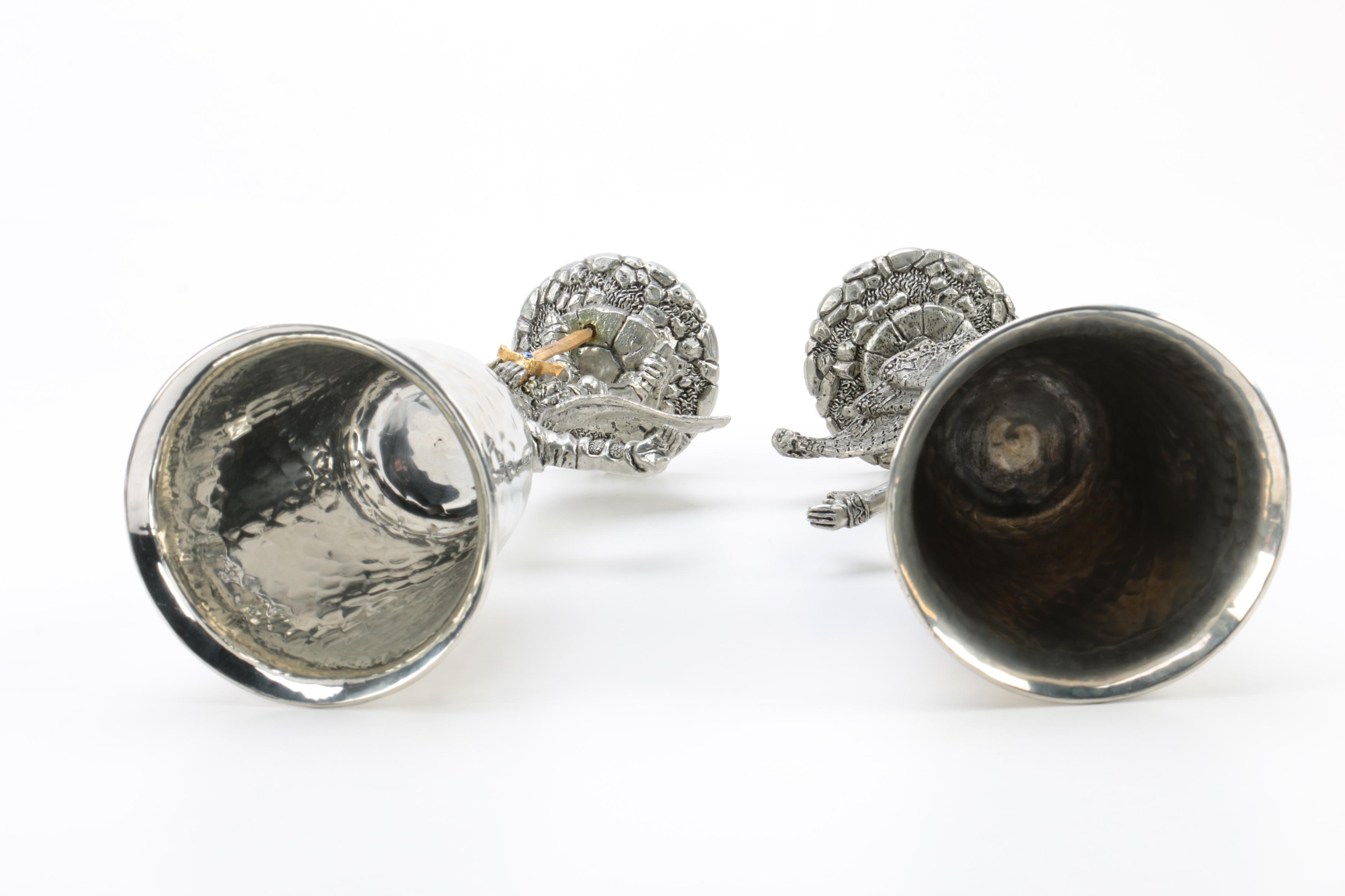 Fellowship Foundry Arthur and Guinevere Pewter Goblets