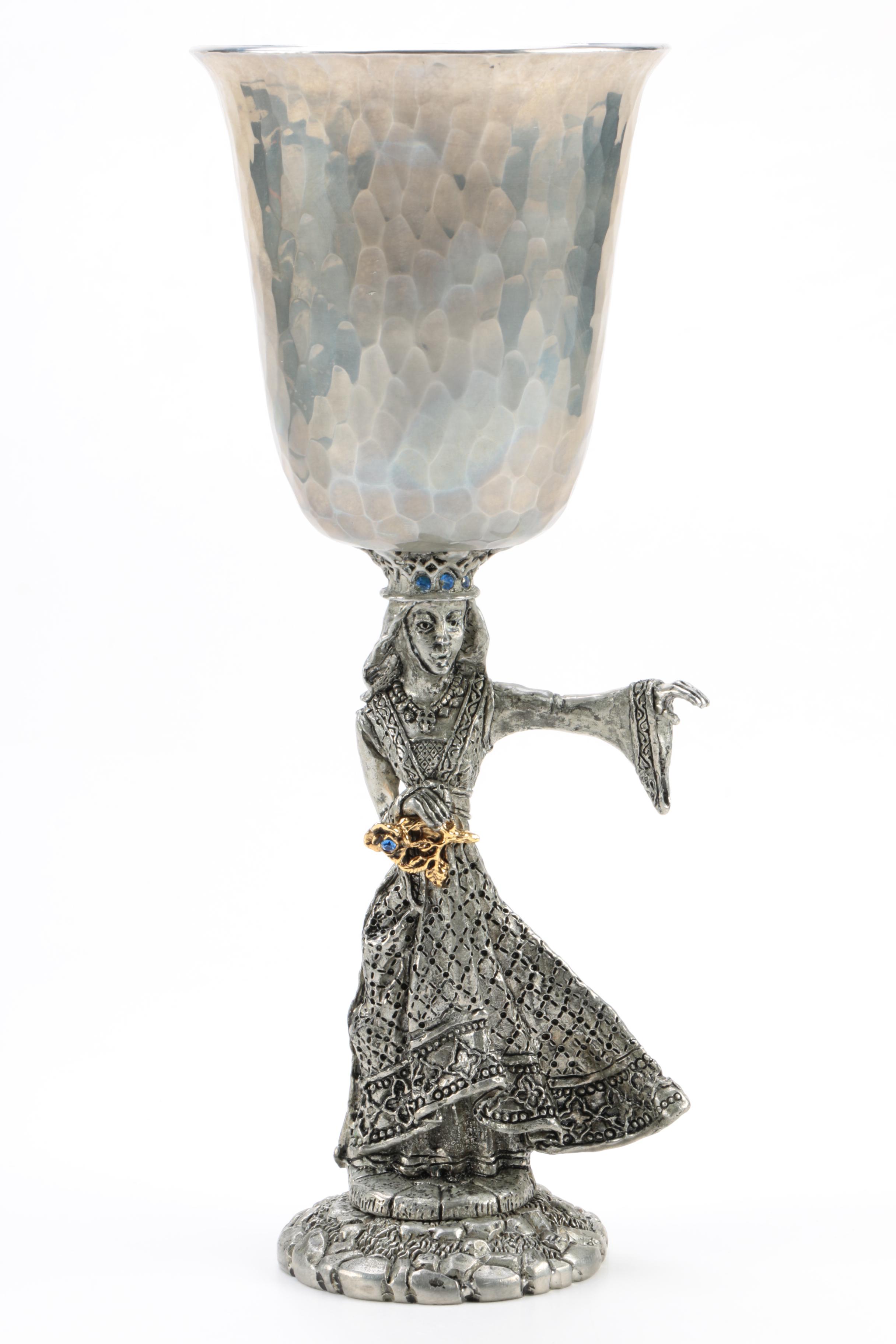 Fellowship Foundry Arthur and Guinevere Pewter Goblets