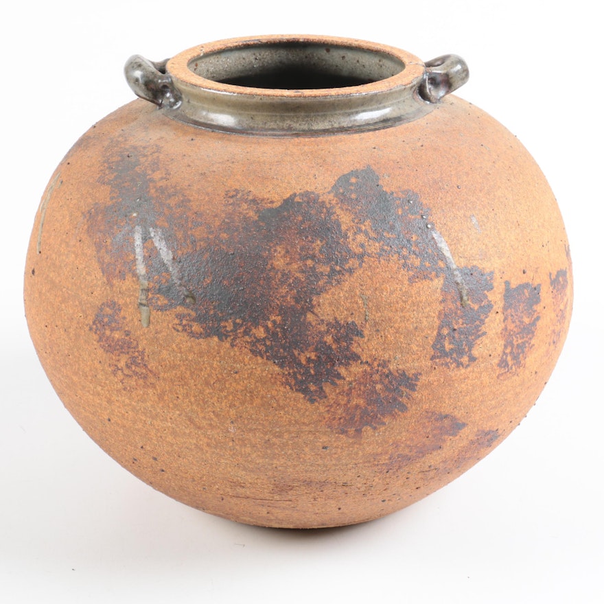 Signed Stoneware Art Pottery Vase