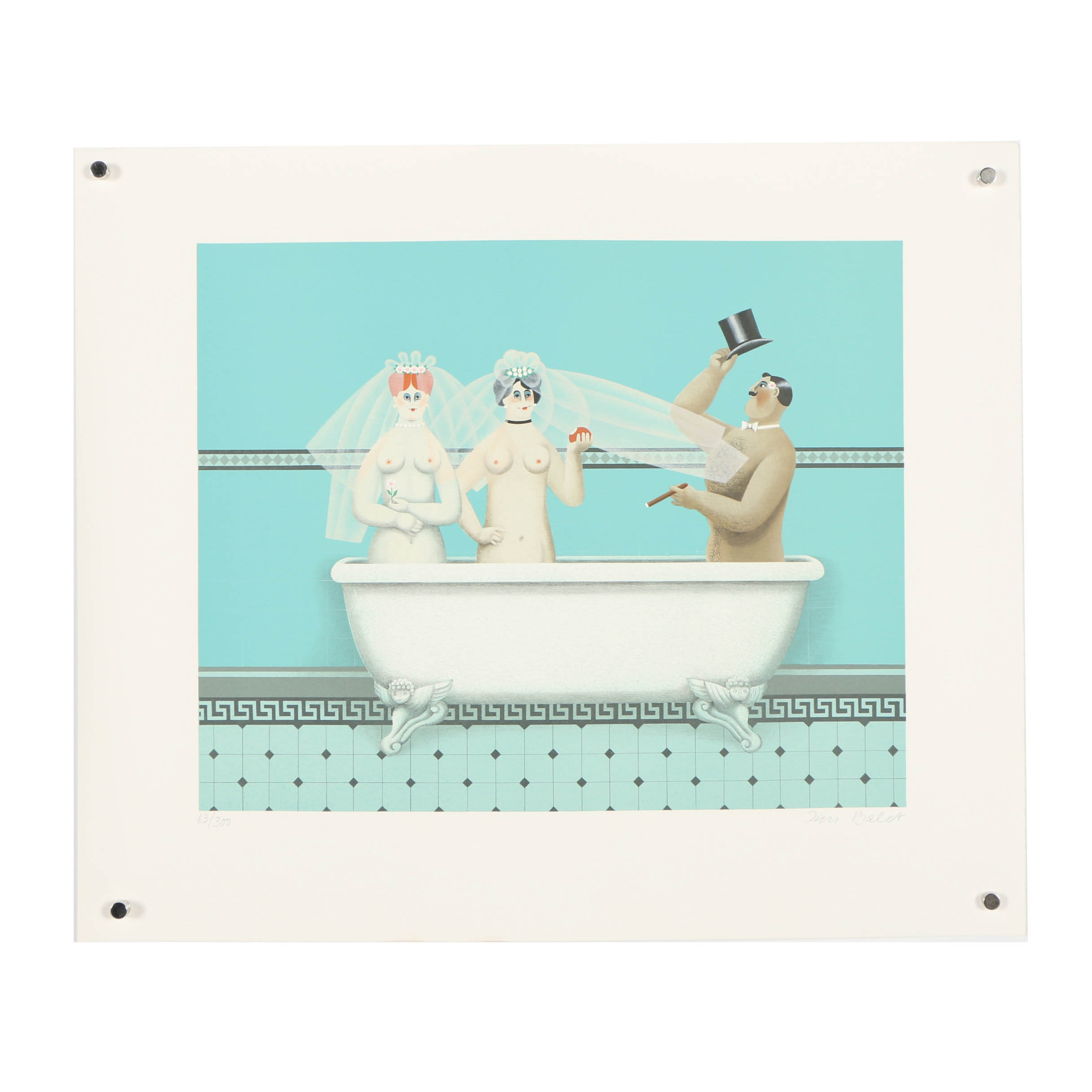 Jan Balet Lithograph "Second Honeymoon"