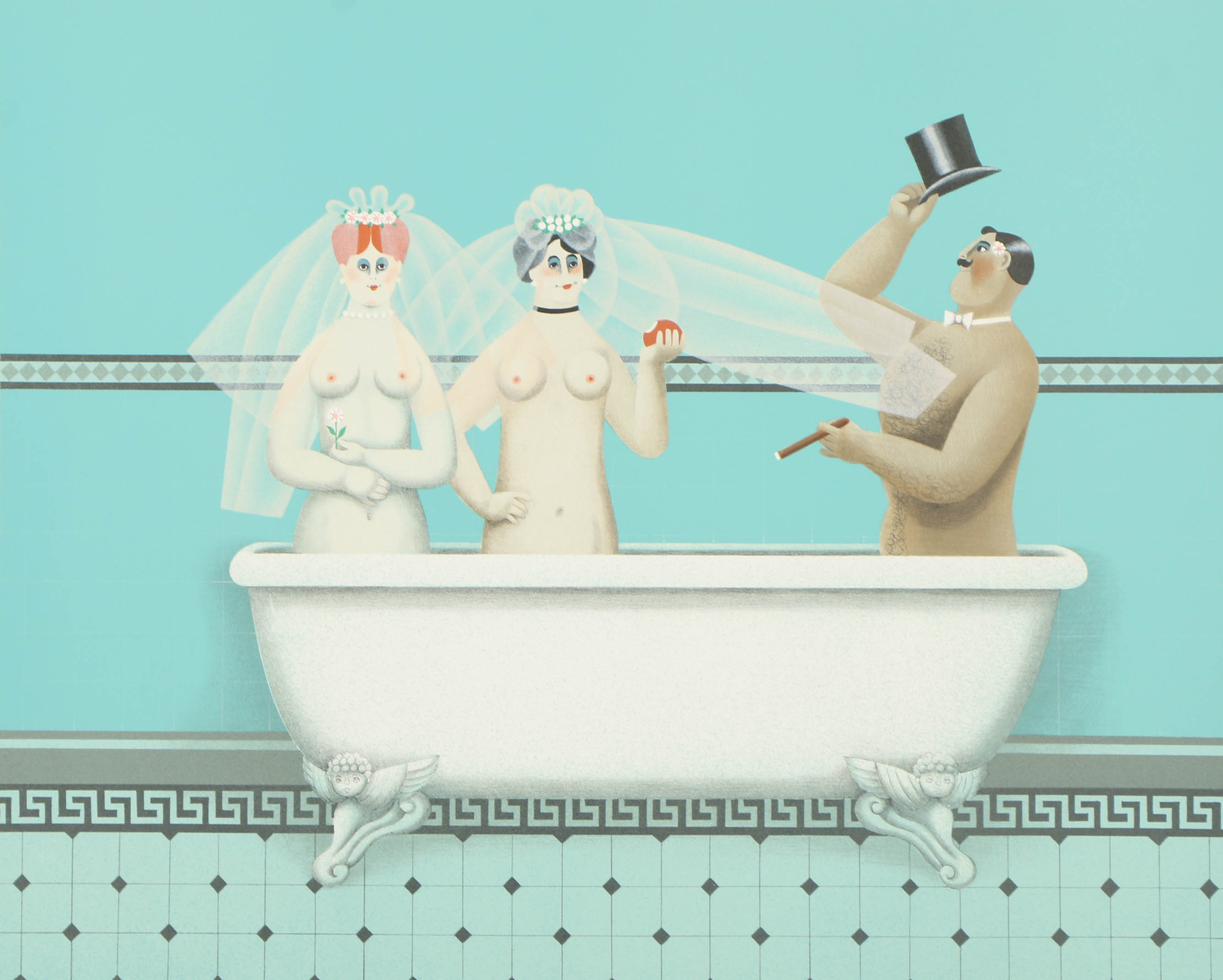 Jan Balet Lithograph "Second Honeymoon"