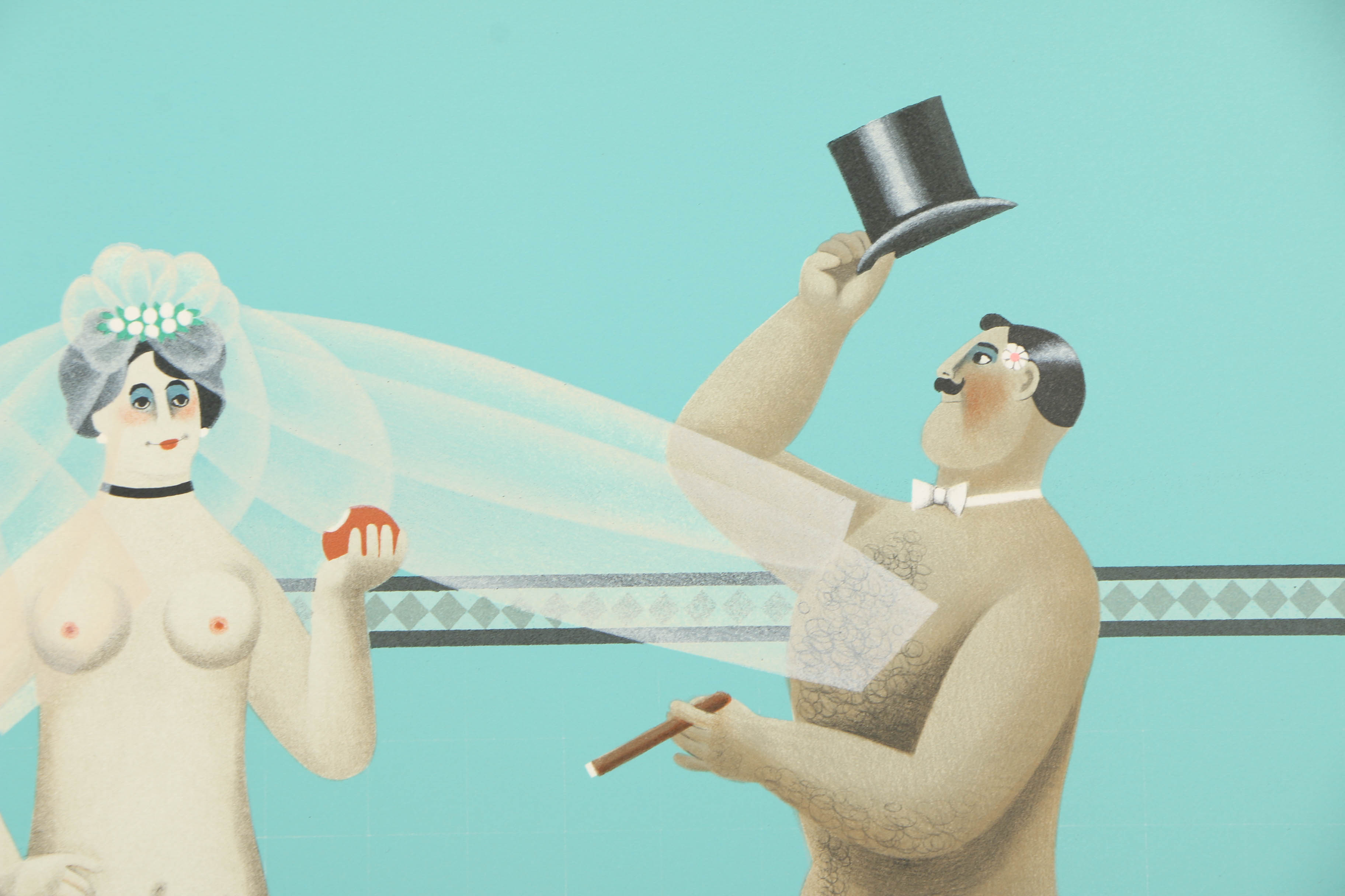 Jan Balet Lithograph "Second Honeymoon"