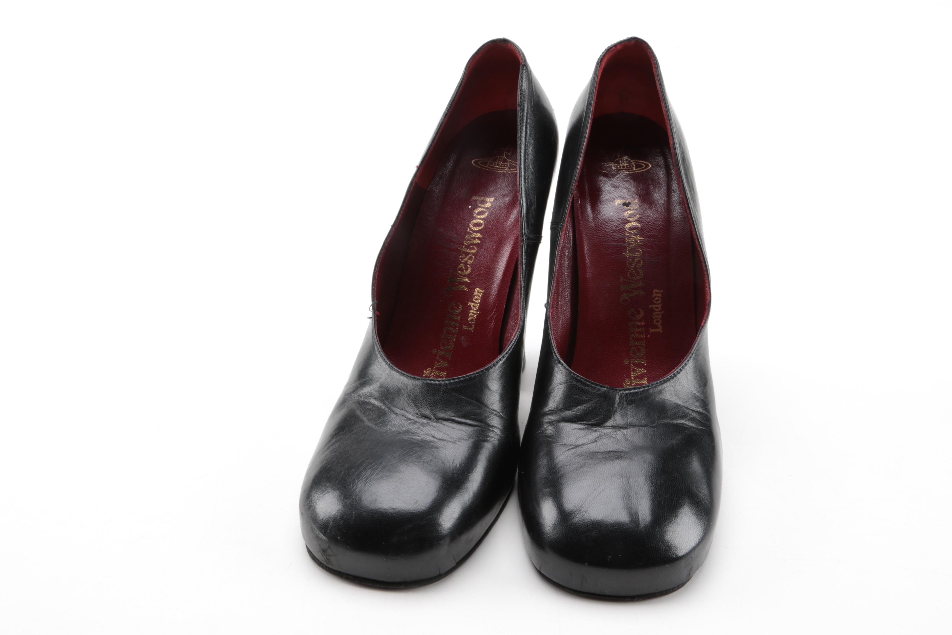 Vintage Vivienne Westwood Black Leather Heels