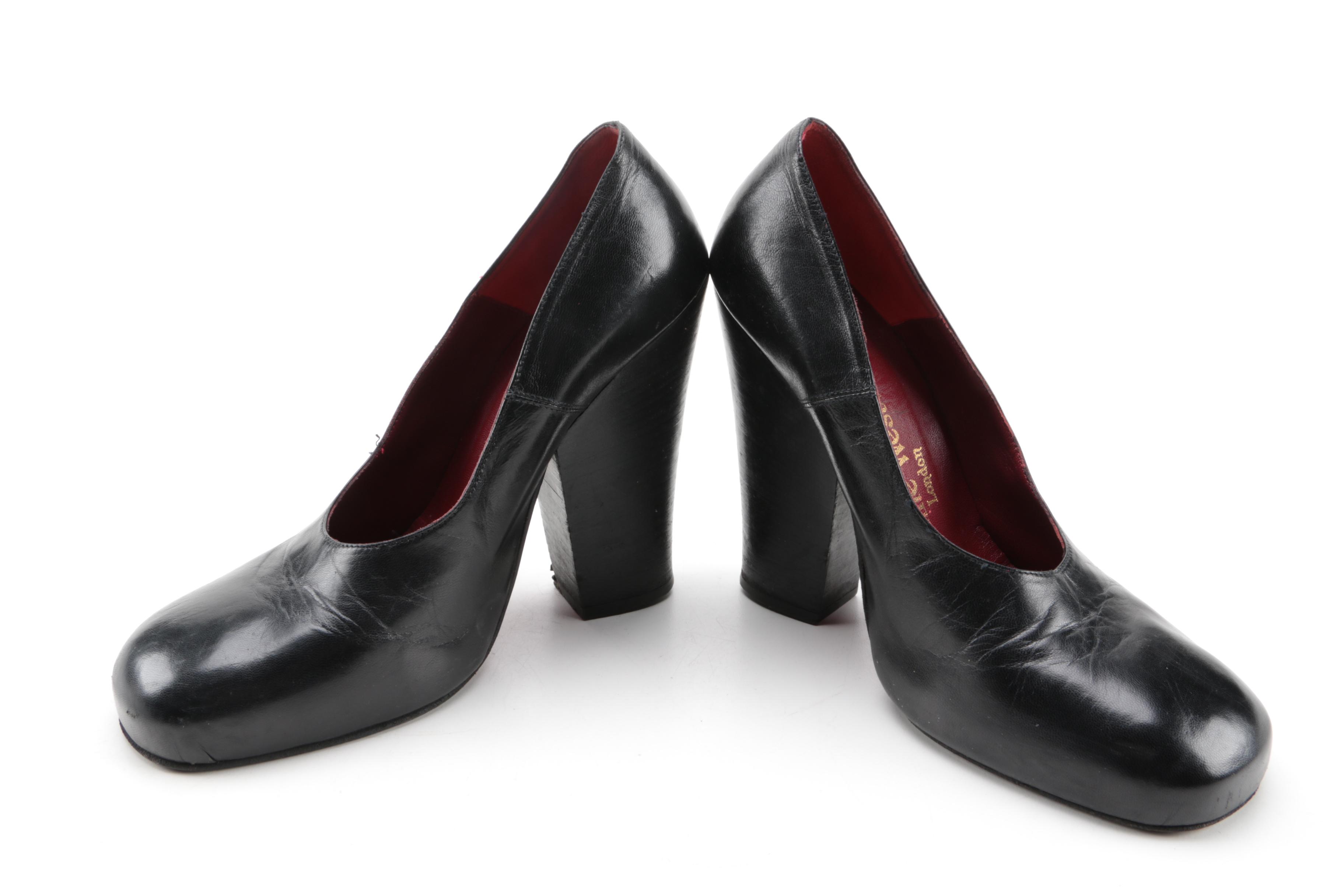 Vintage Vivienne Westwood Black Leather Heels