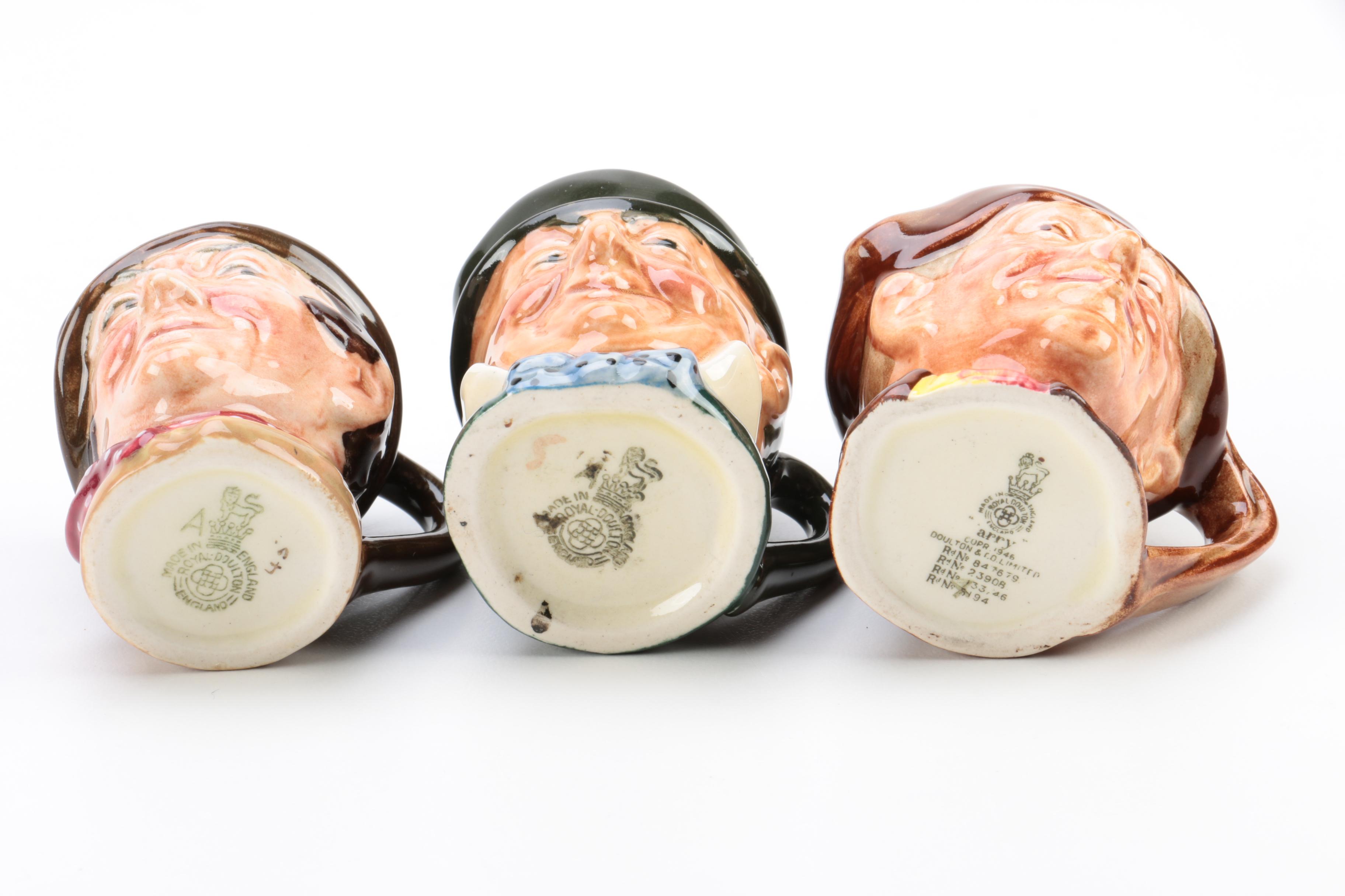 Royal Doulton Miniature Character Jugs Including Vintage 'Arry'