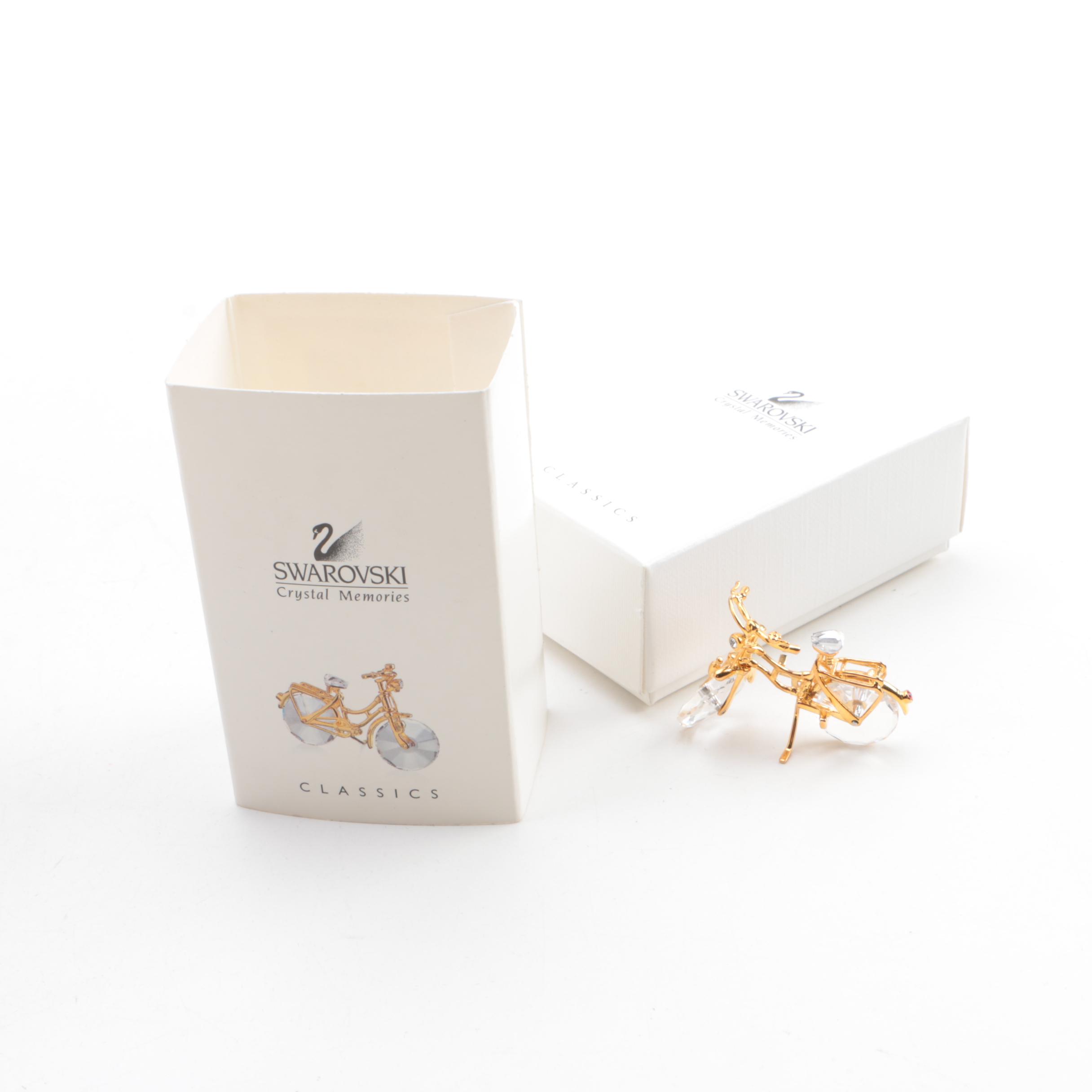 Swarovski "Classics Collection" Crystal Bicycle Figurine with Mirror Base