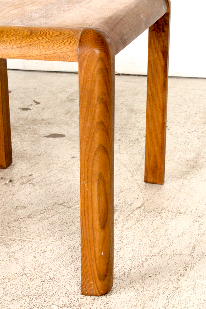 Vintage Modern Oak Coffee Table and End Table from Lane