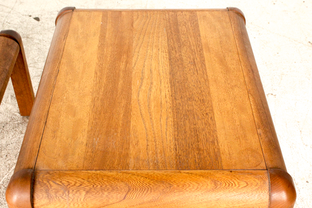 Vintage Modern Oak Coffee Table and End Table from Lane