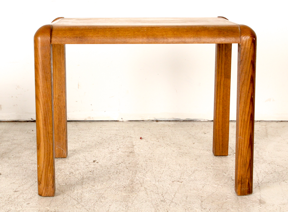 Vintage Modern Oak Coffee Table and End Table from Lane