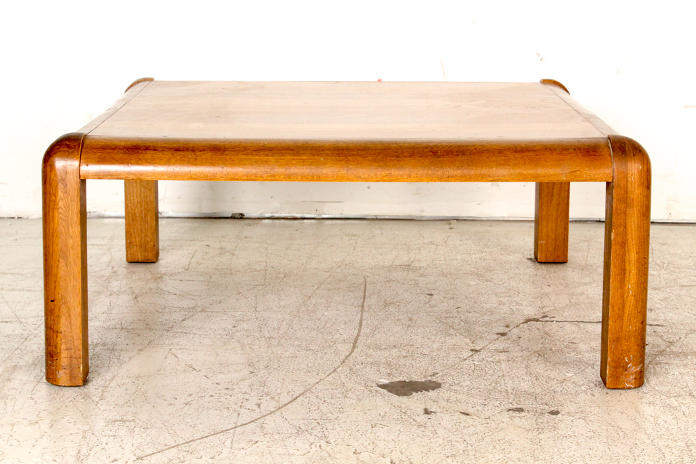 Vintage Modern Oak Coffee Table and End Table from Lane