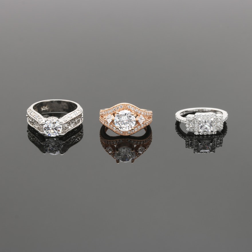 Sterling Silver Cubic Zirconia Rings