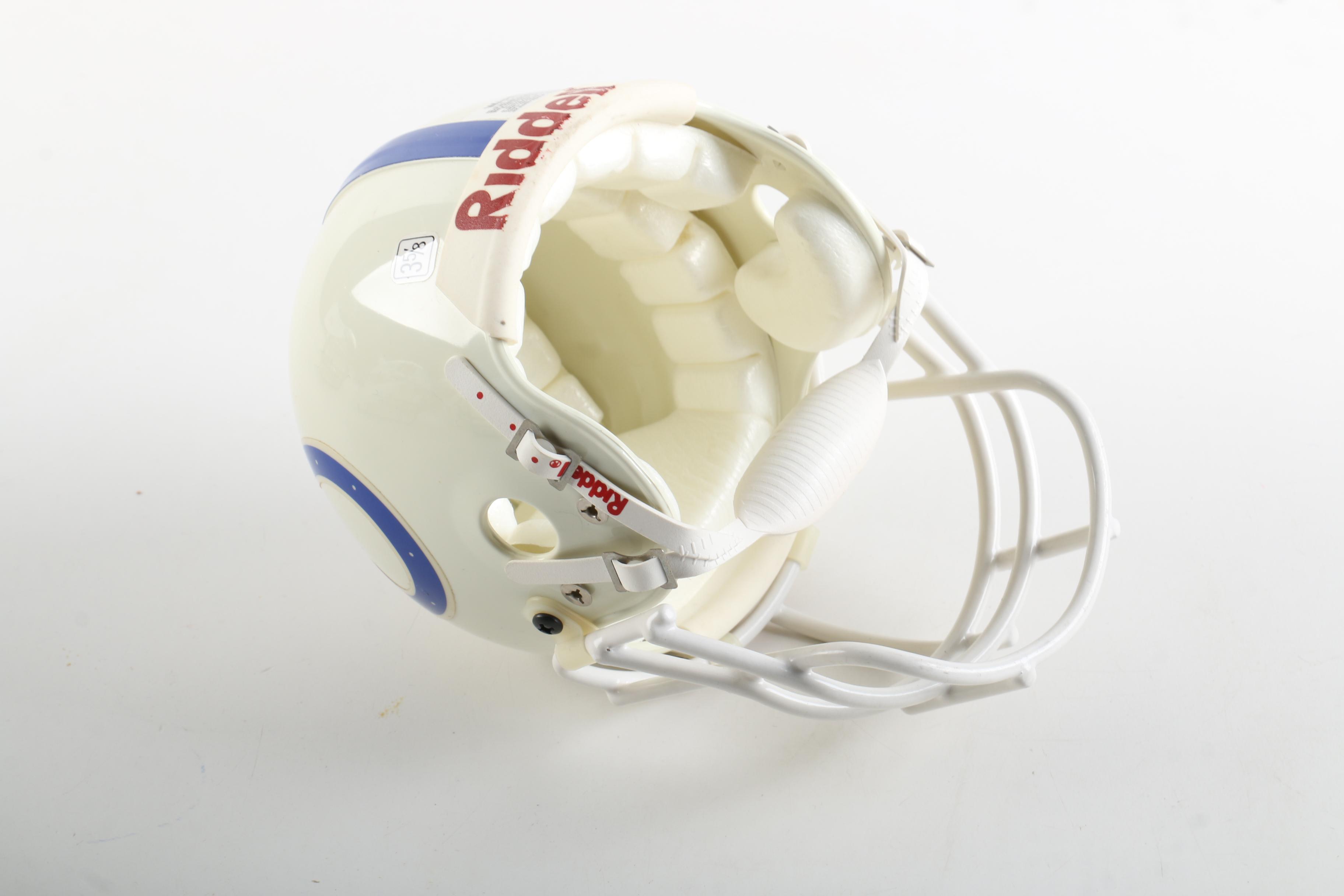 Jim Harbaugh and Marshall Faulk Autographed Mini-Helmet