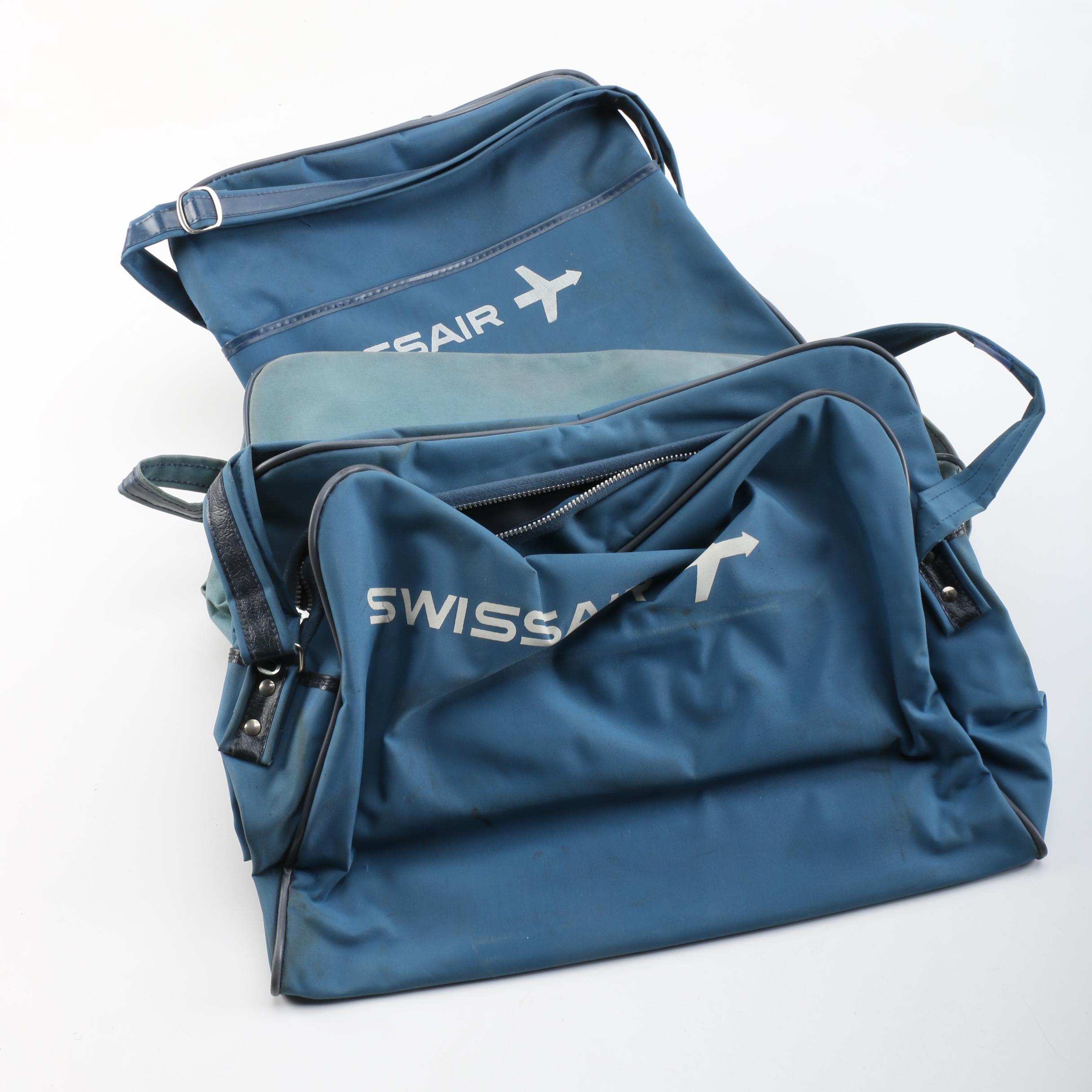 1960s Vintage Swissair Cabin Bags
