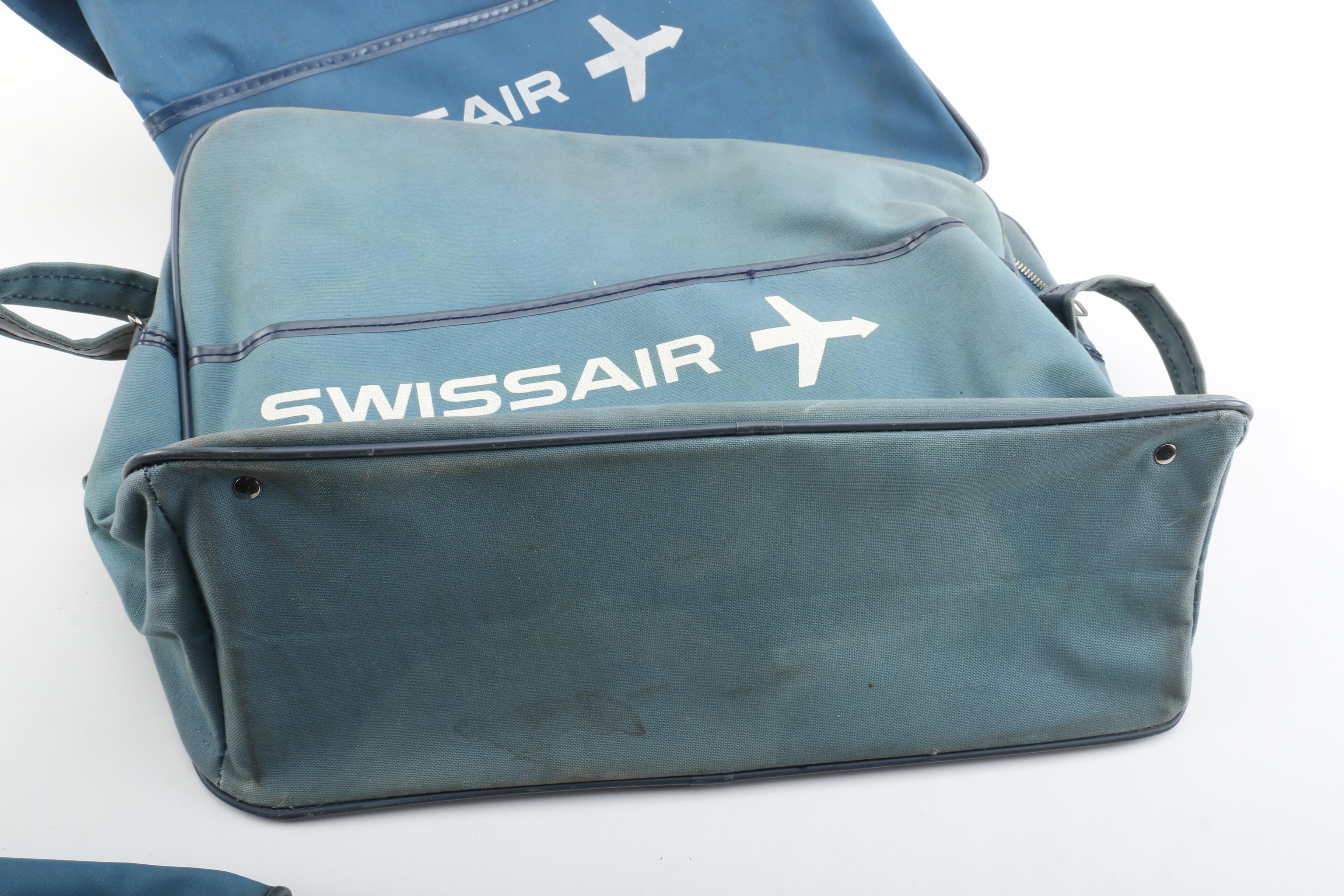 1960s Vintage Swissair Cabin Bags