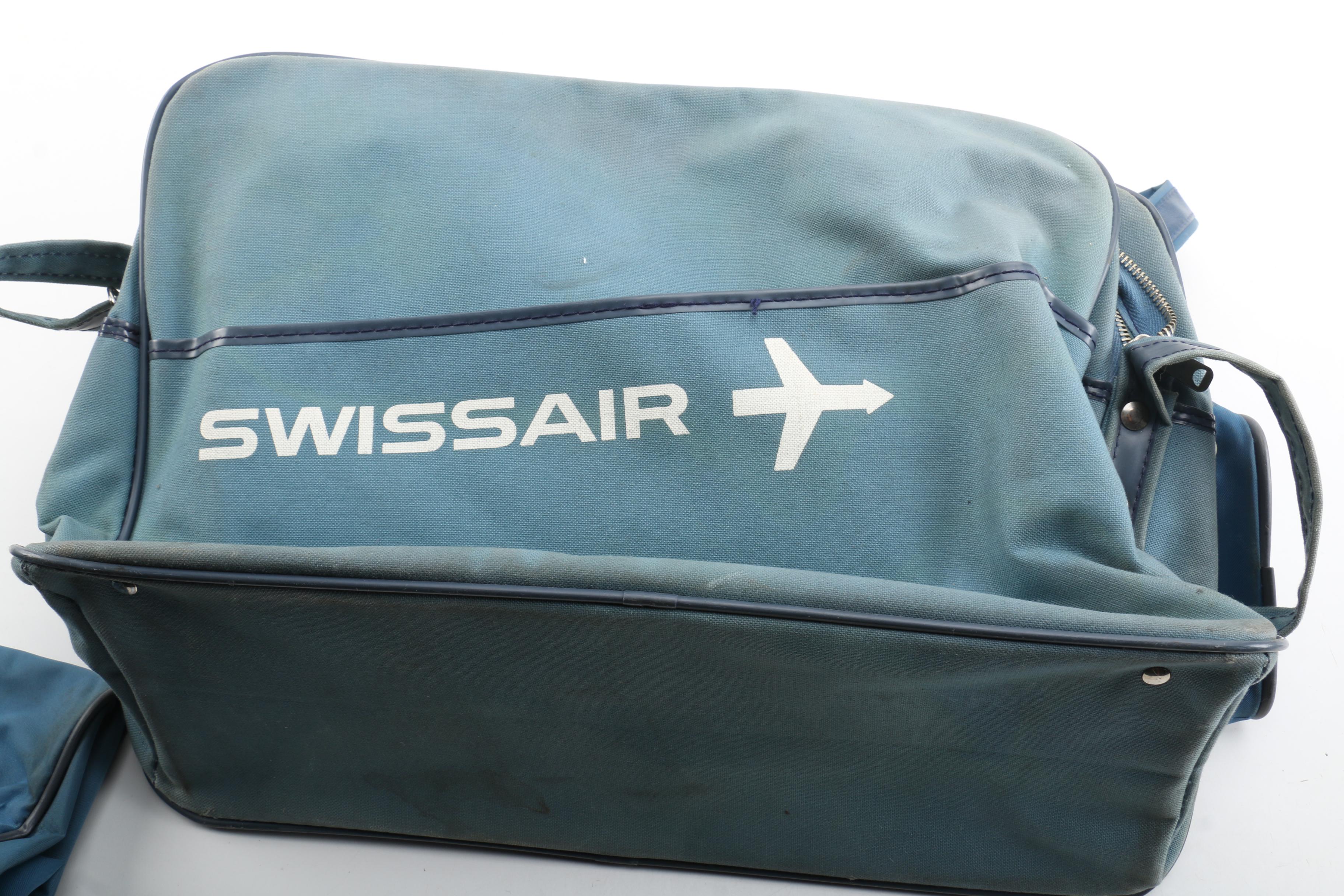 1960s Vintage Swissair Cabin Bags