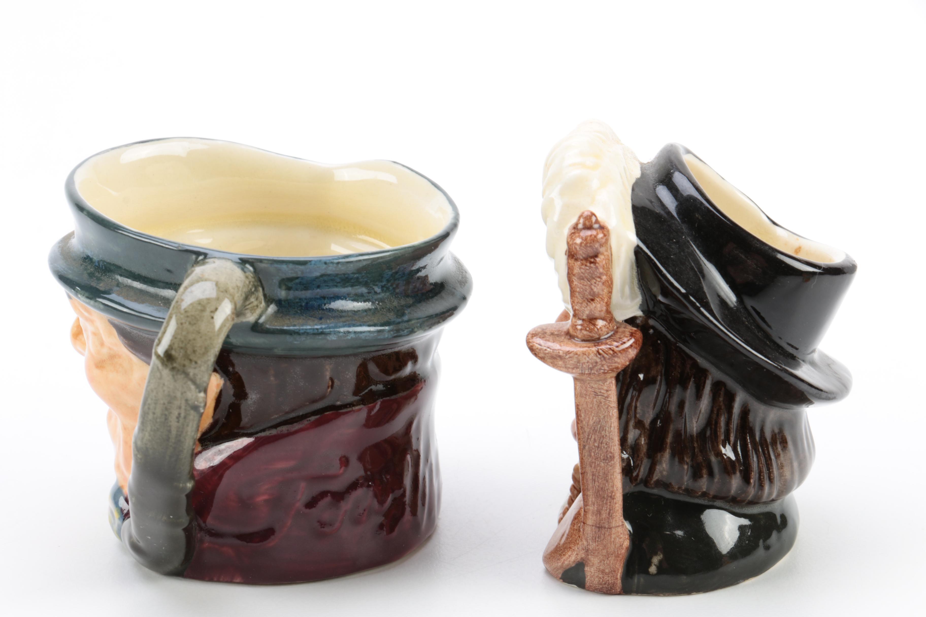Royal Doulton Miniature Character Jugs Including Vintage "Robinson Crusoe"