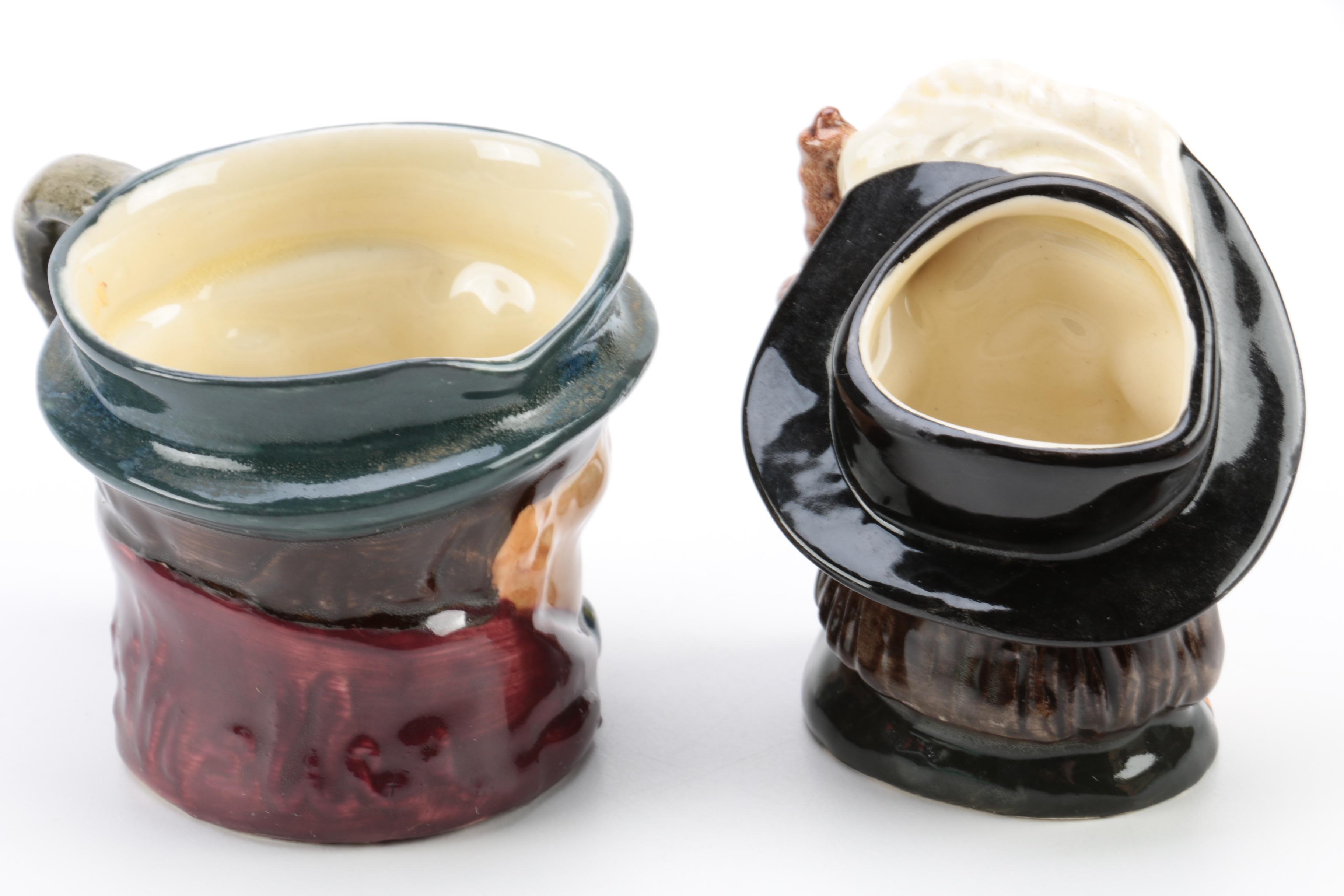 Royal Doulton Miniature Character Jugs Including Vintage "Robinson Crusoe"