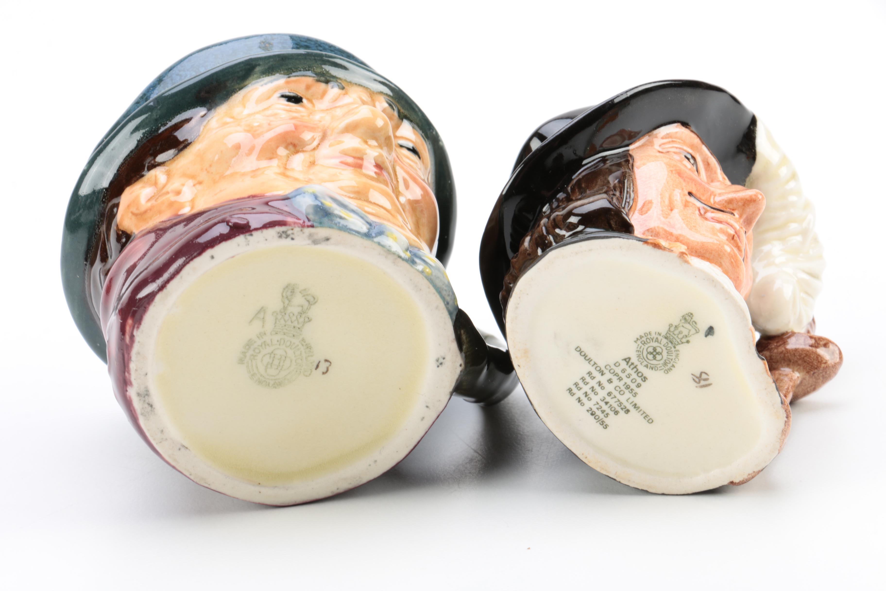 Royal Doulton Miniature Character Jugs Including Vintage "Robinson Crusoe"