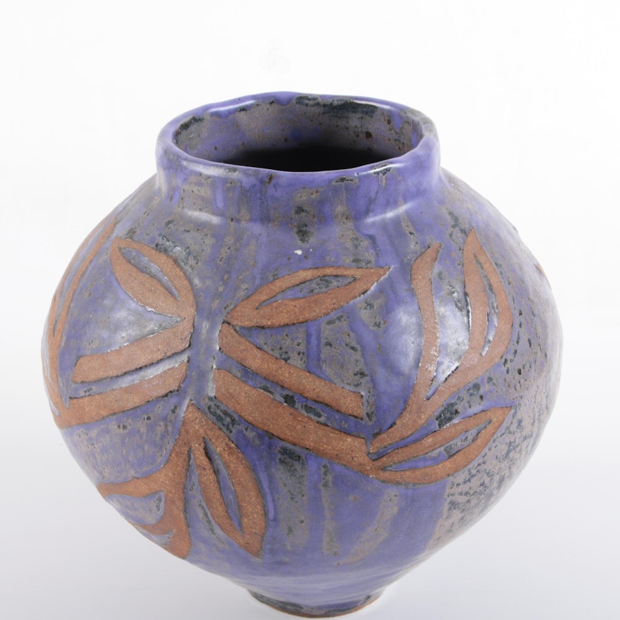 Vintage Hand Thrown Stoneware Vase