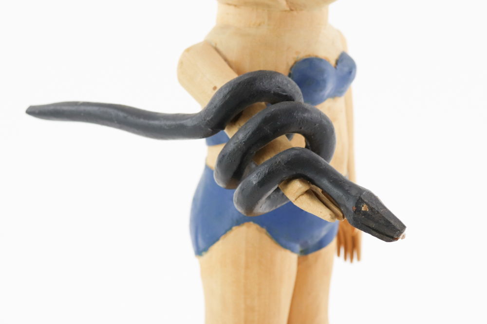 Edgar Tolson and Donny Tolson 1980s Carved Wooden Folk Art Figures