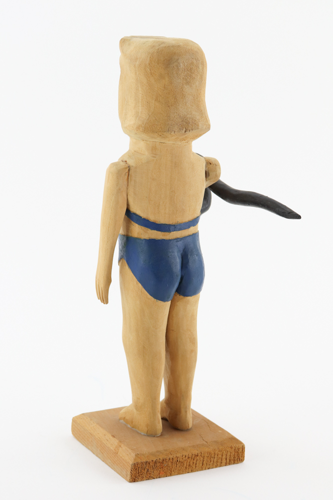 Edgar Tolson and Donny Tolson 1980s Carved Wooden Folk Art Figures