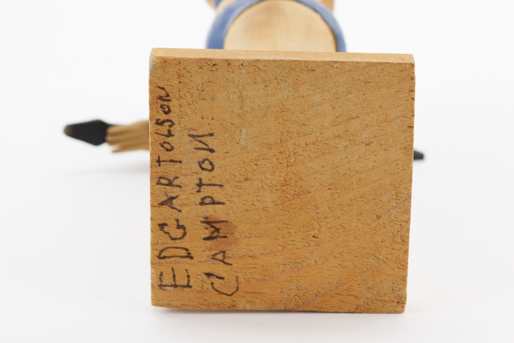 Edgar Tolson and Donny Tolson 1980s Carved Wooden Folk Art Figures