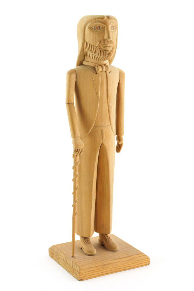 Edgar Tolson and Donny Tolson 1980s Carved Wooden Folk Art Figures