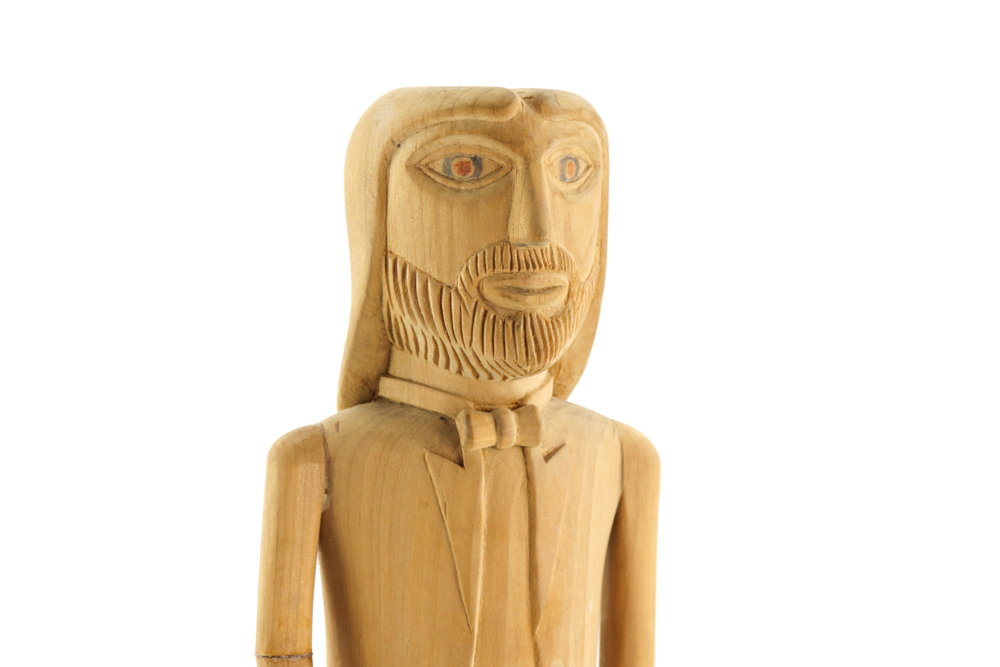 Edgar Tolson and Donny Tolson 1980s Carved Wooden Folk Art Figures