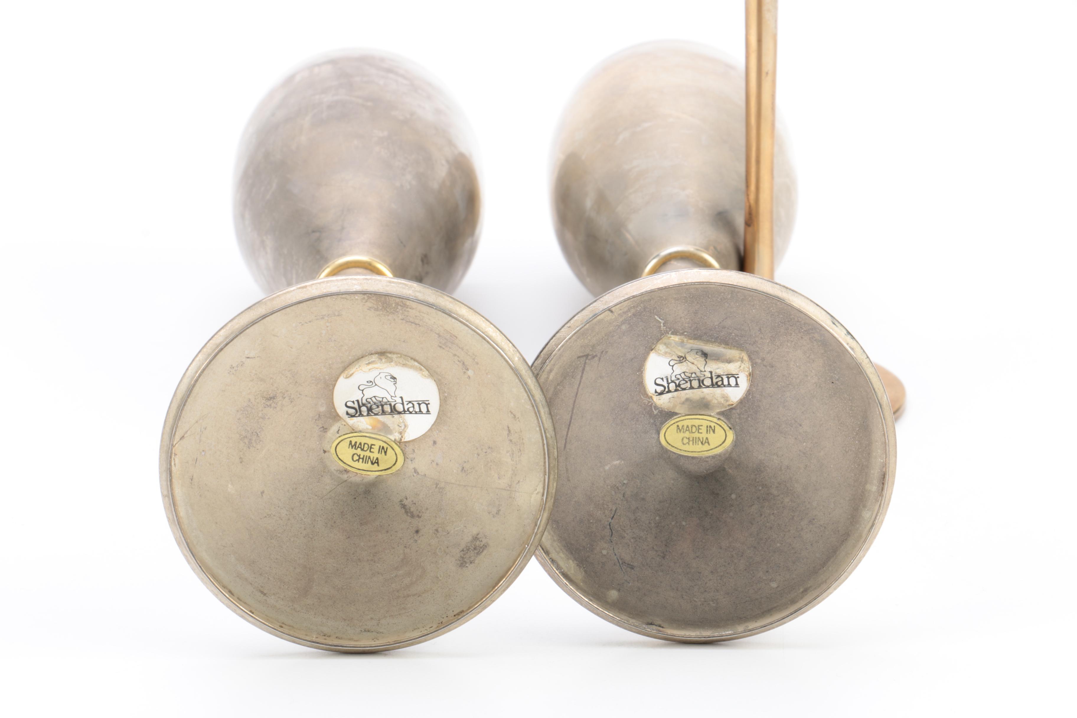 Sheridan and Other Silver Plate Champagne Flutes