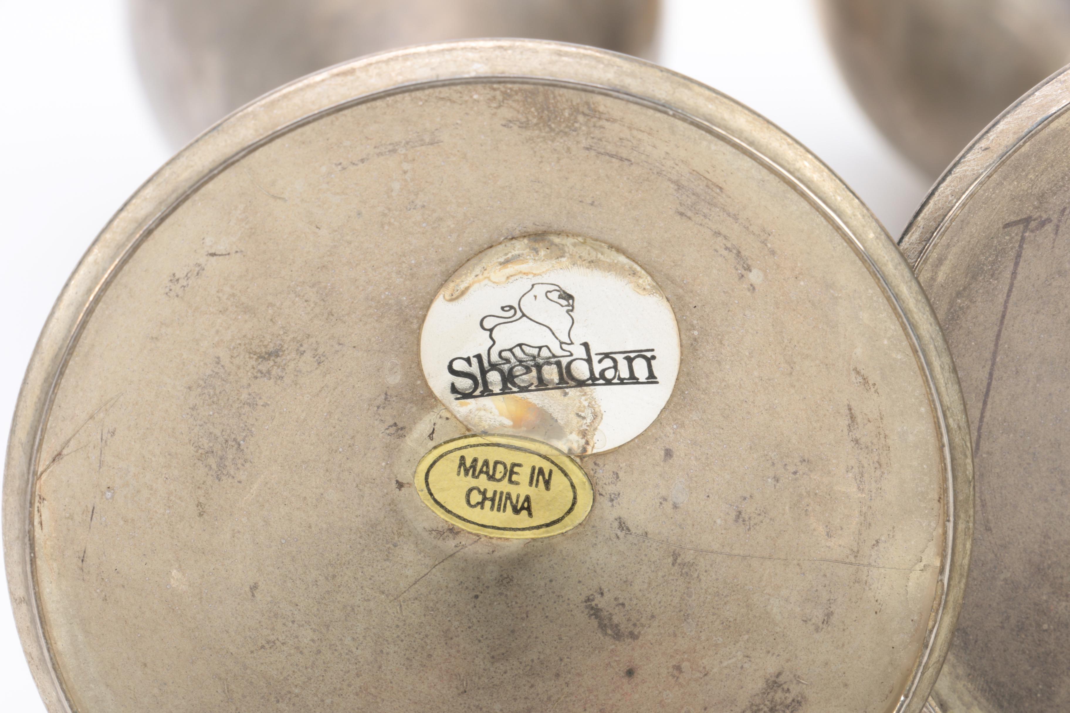 Sheridan and Other Silver Plate Champagne Flutes