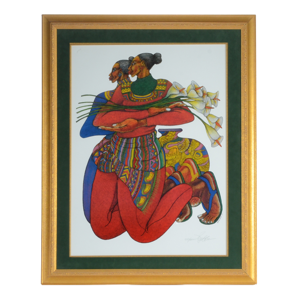 Charles Bibbs Limited Edition Offset Lithograph Print "More Lilies"