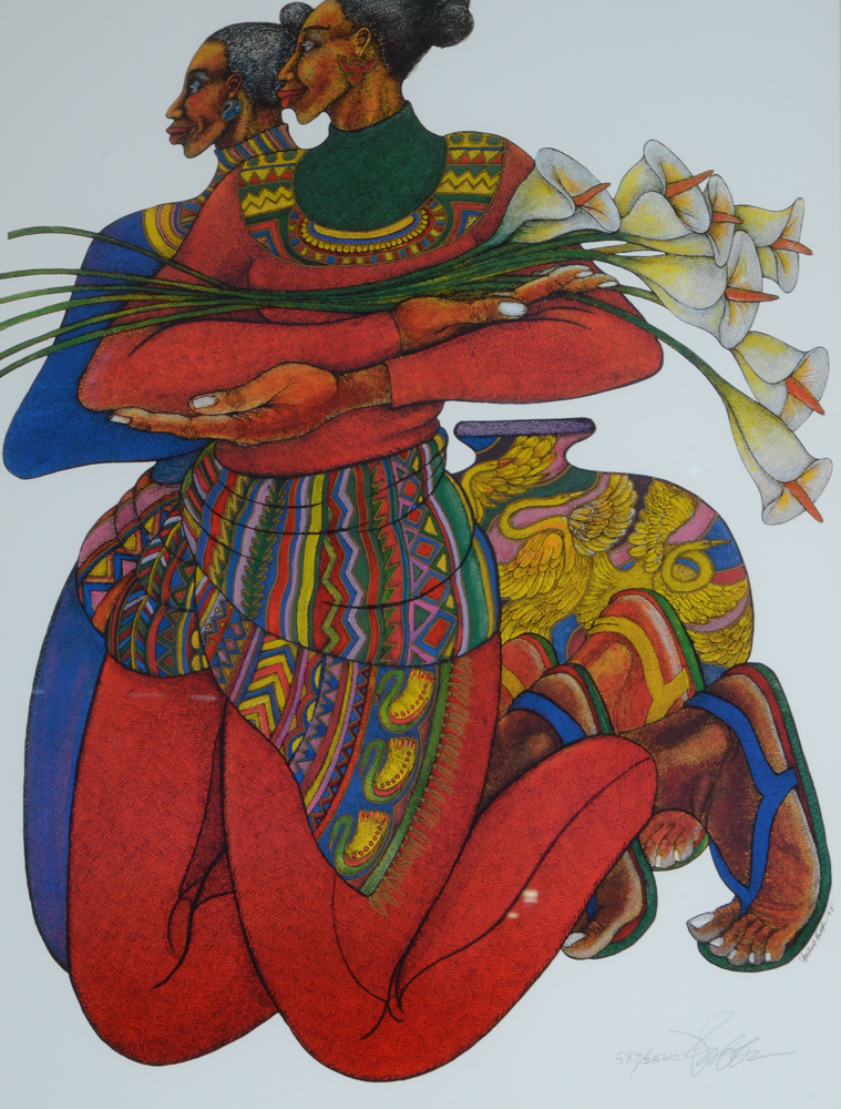 Charles Bibbs Limited Edition Offset Lithograph Print "More Lilies"