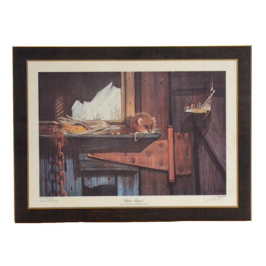 Riley Bertram Vintage Limited Edition Offset Lithograph Print "Finders Keepers"
