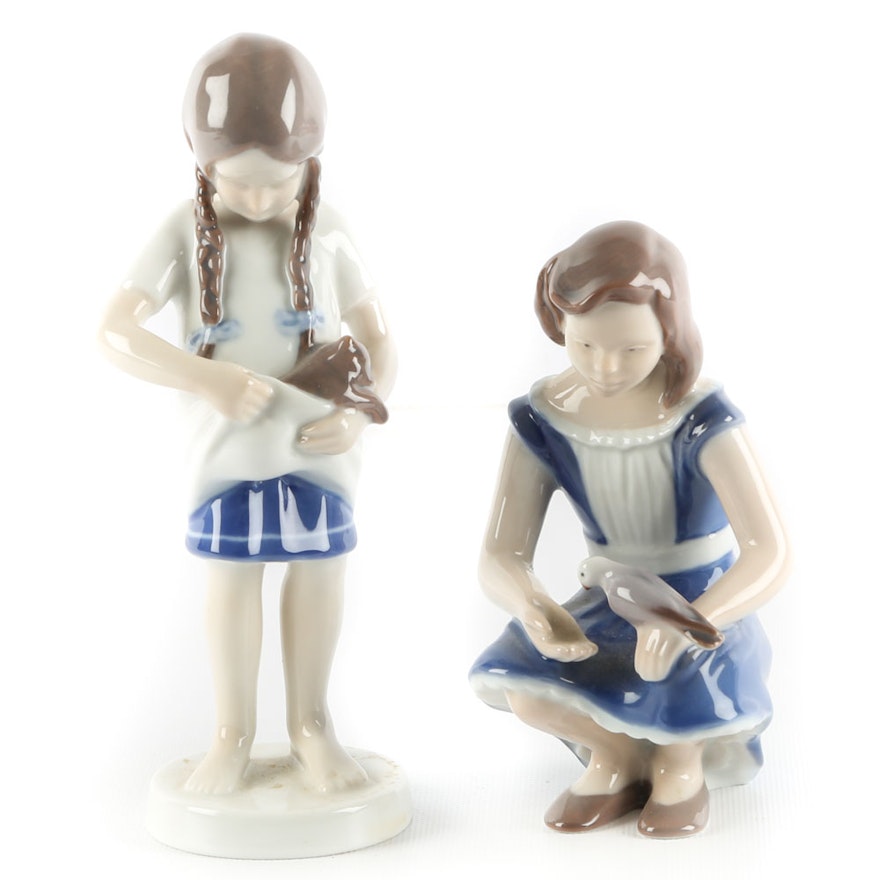 Bing & Grøndahl Porcelain Figurines including "Little Mother"